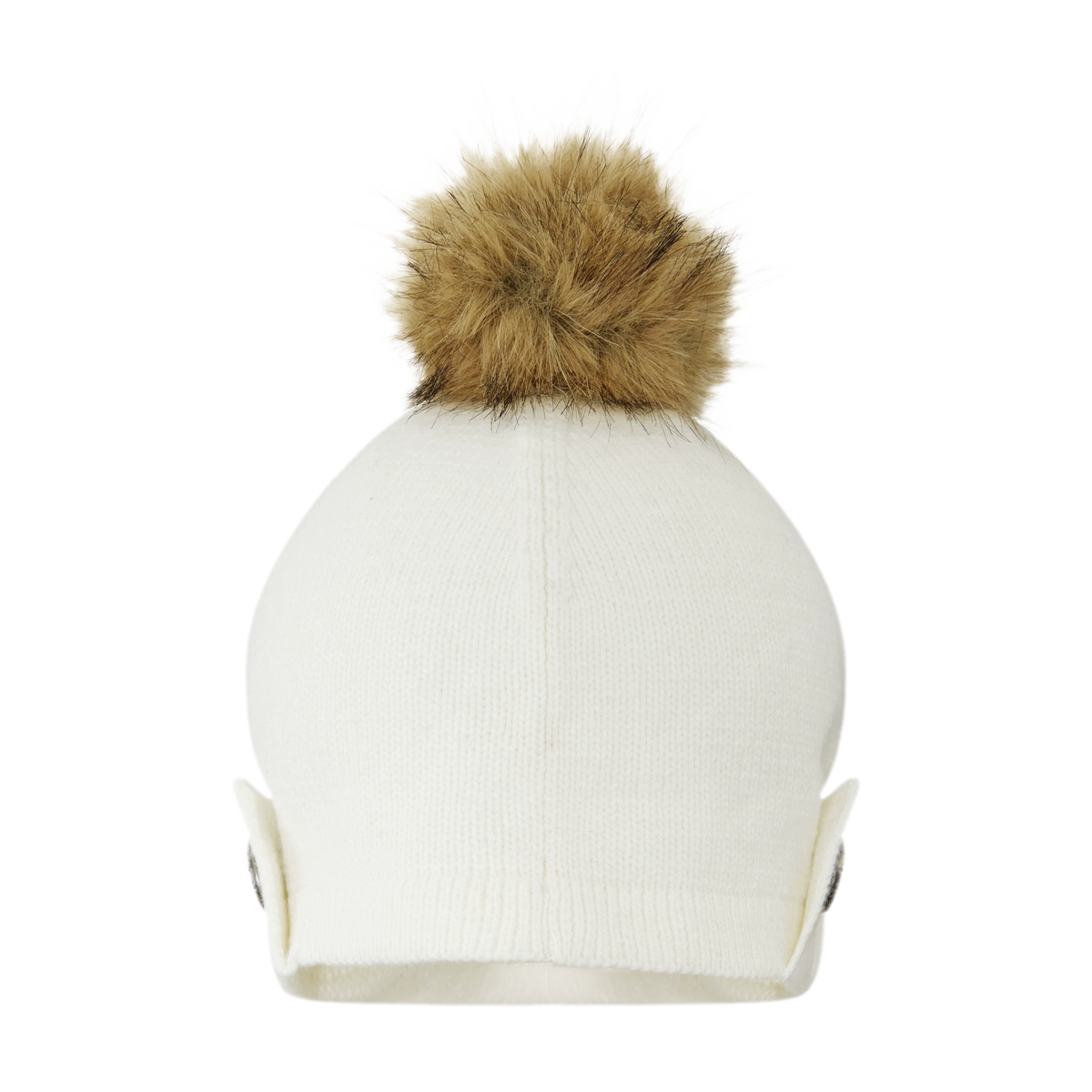 Cappello in lana con pompon e visiera