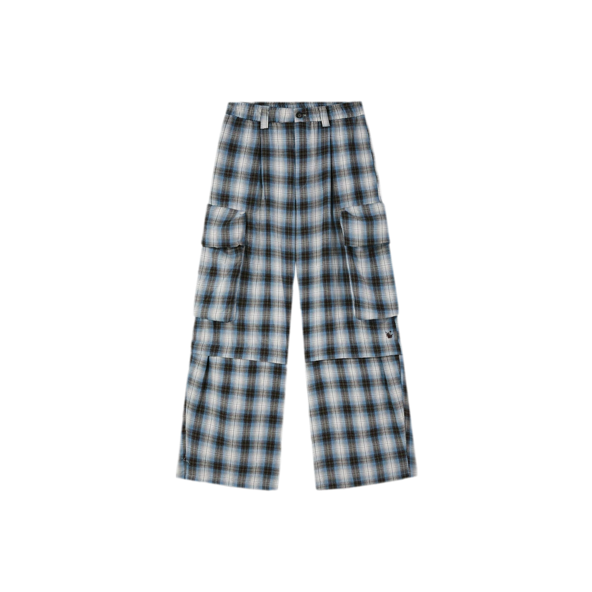 Yarn-Dyed Plaid Convertible Pants