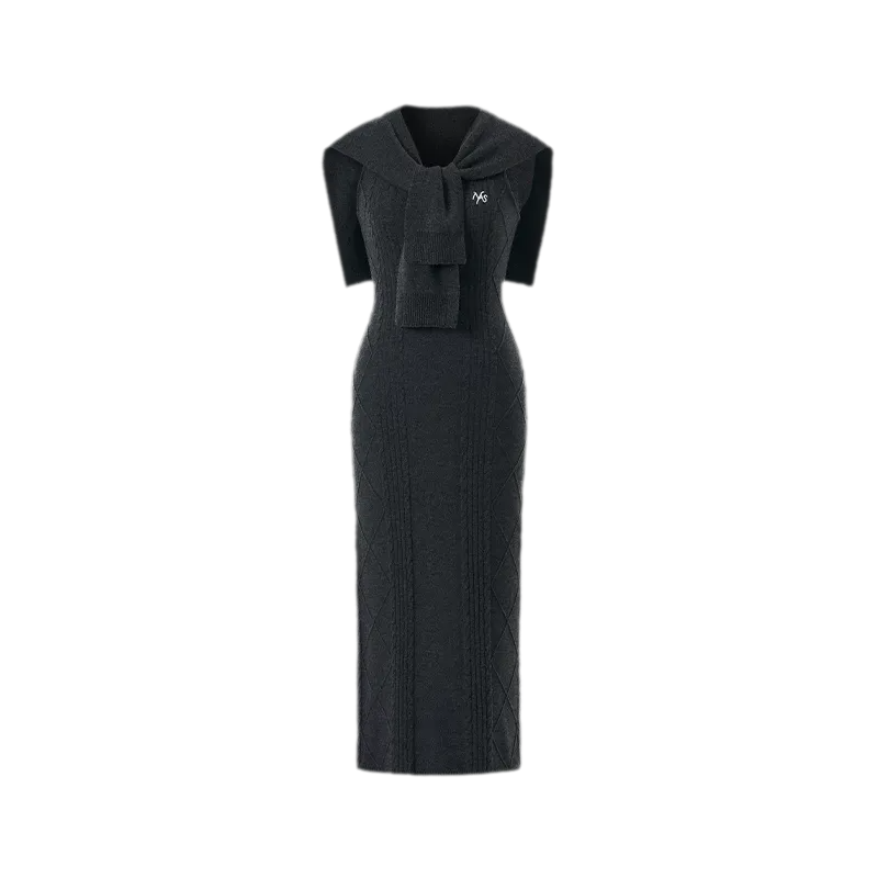 Wool Cable Knit Dress