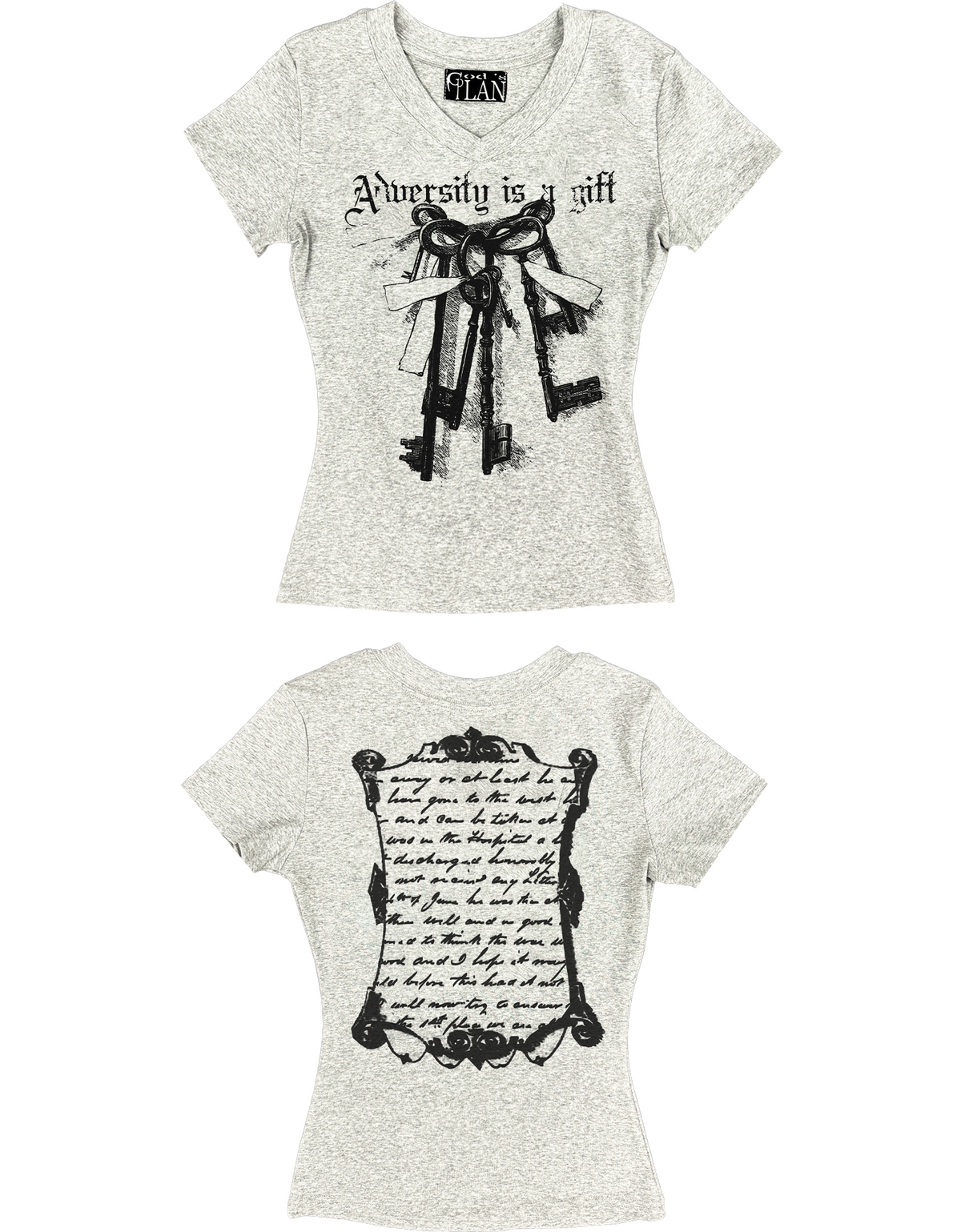 Printed Slim Fit V-Neck T-Shirt