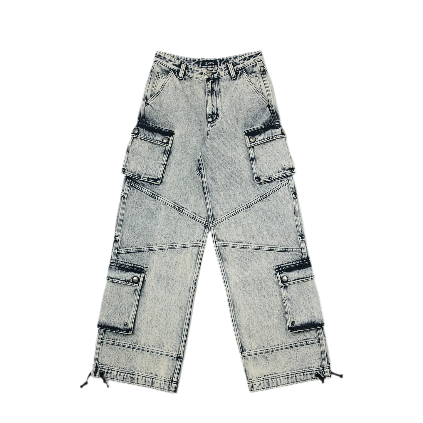 Retro Workwear Wide-Leg Pants