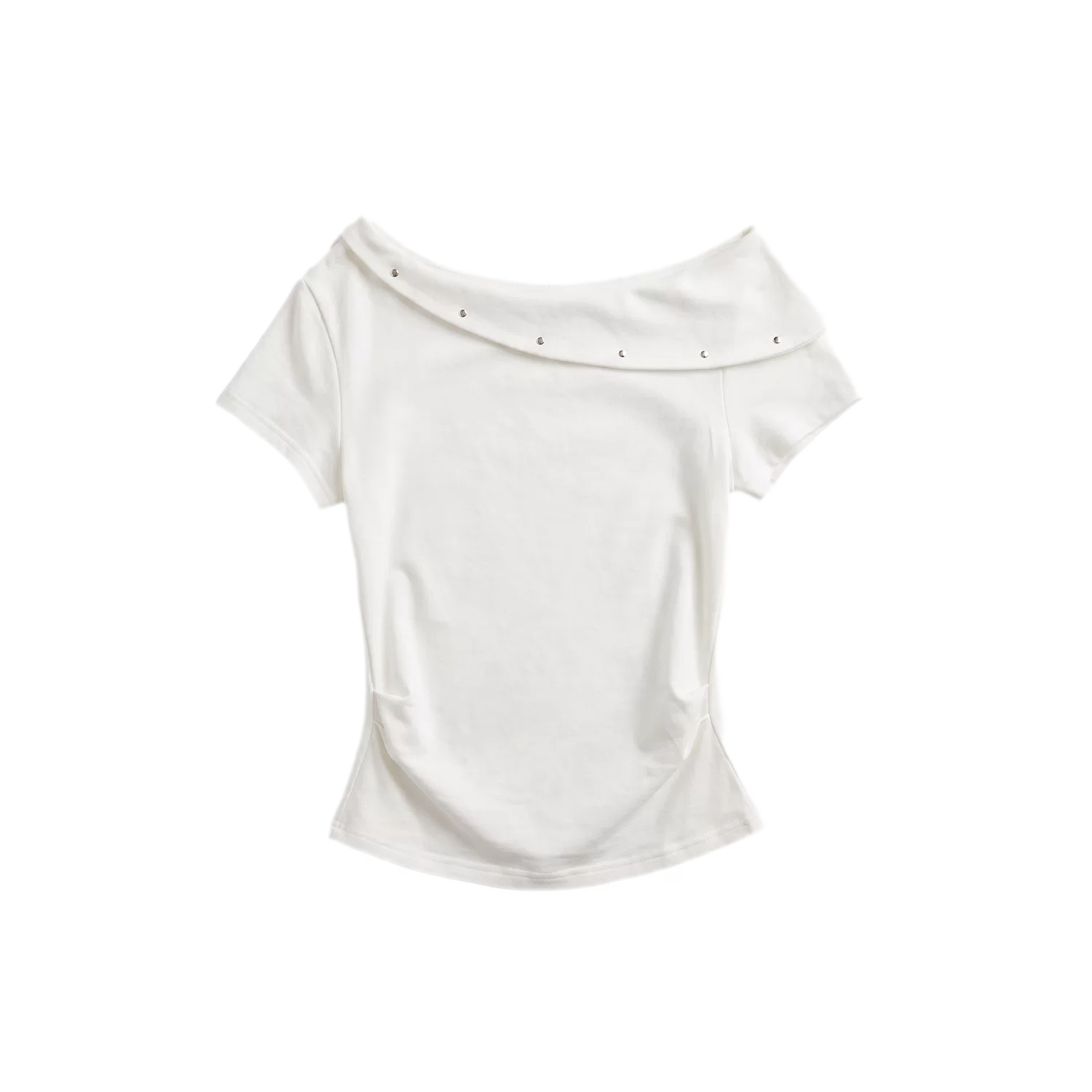 Asymmetric Off-Shoulder Tee Pants Set