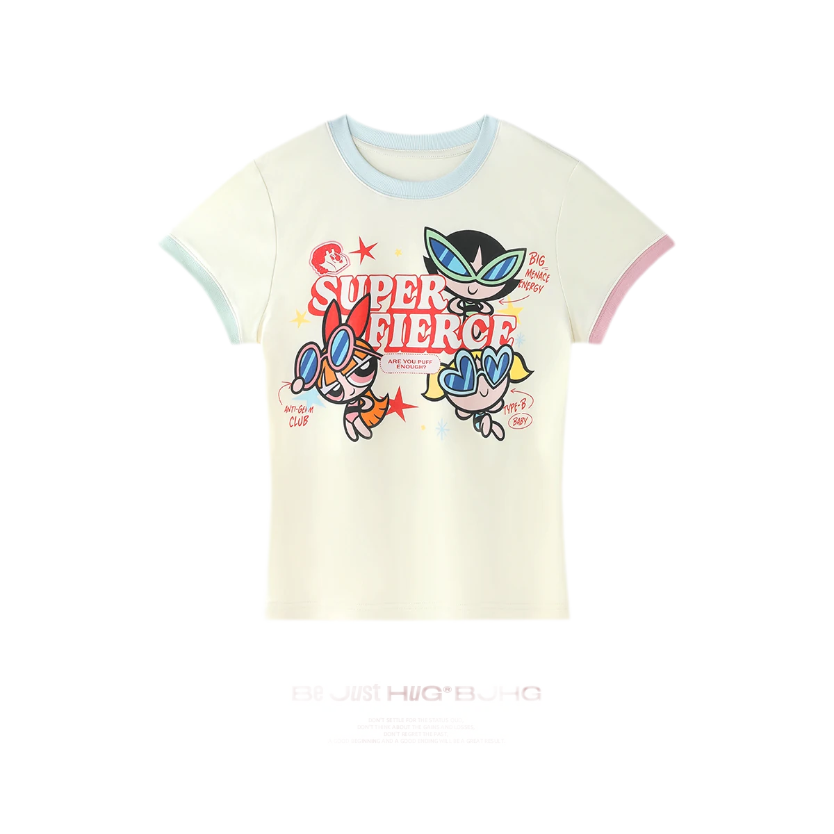 Contrast Print Fitted T-Shirt