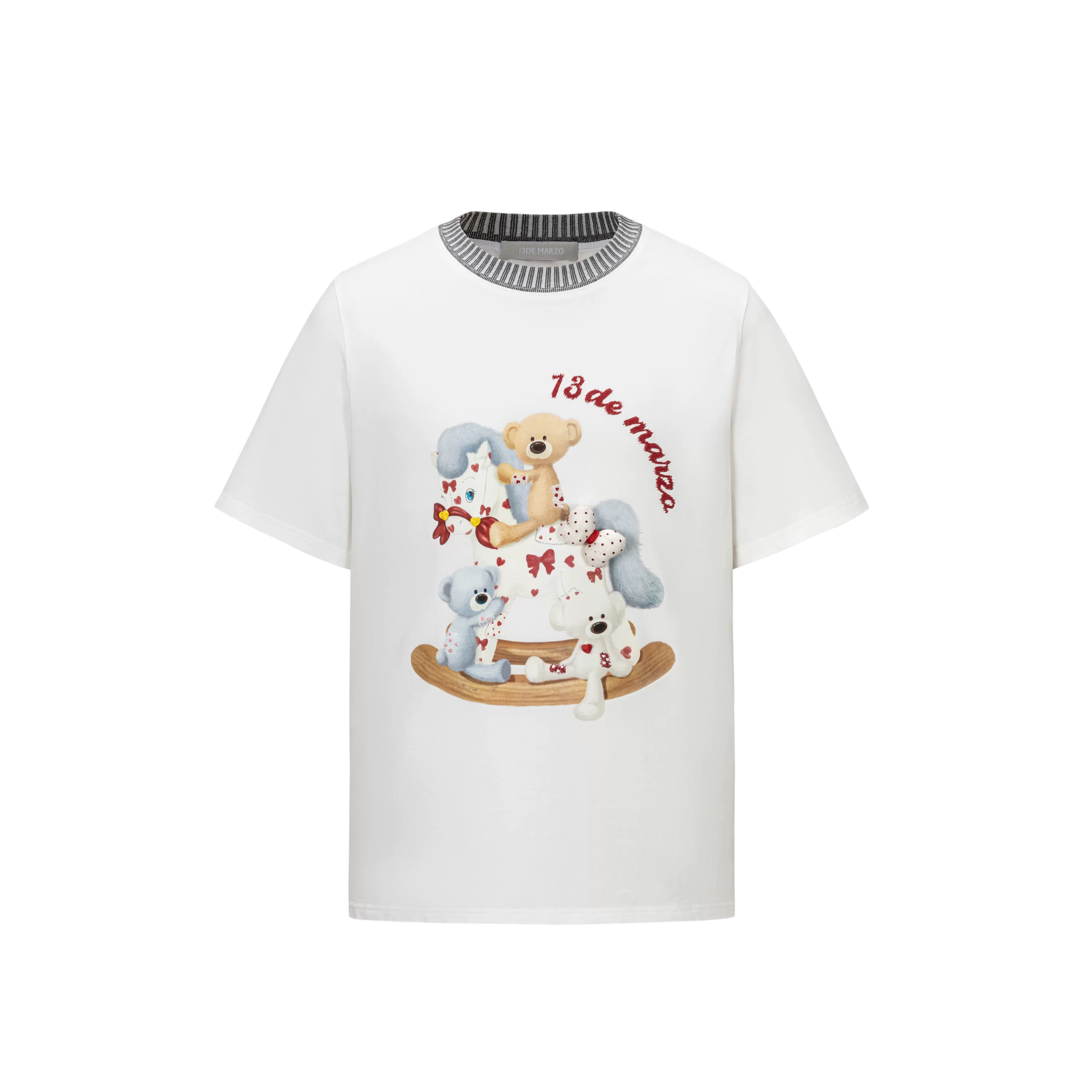Loose Cotton T-shirt with Rocking