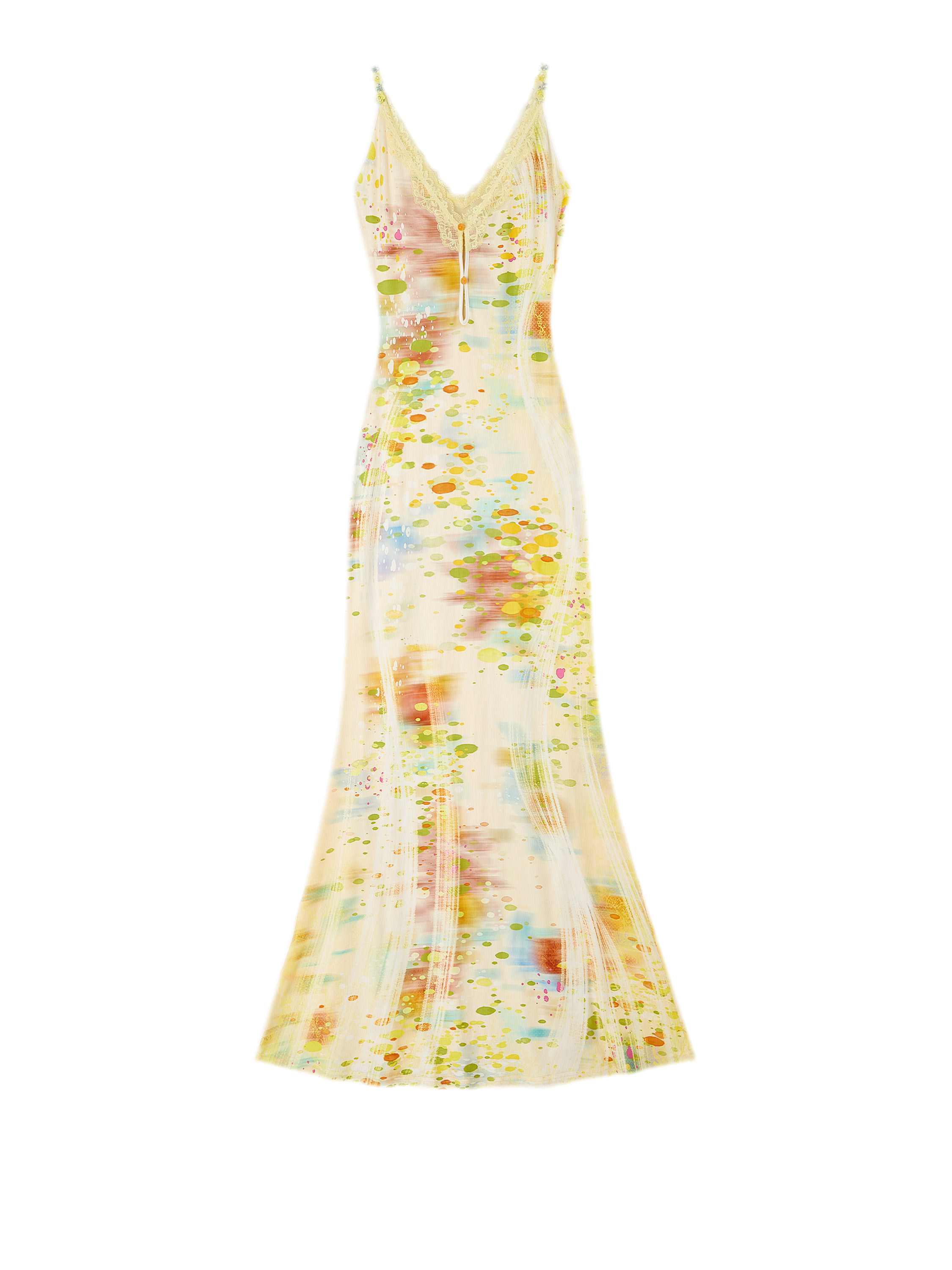 Lace Panel Fishtail Dress