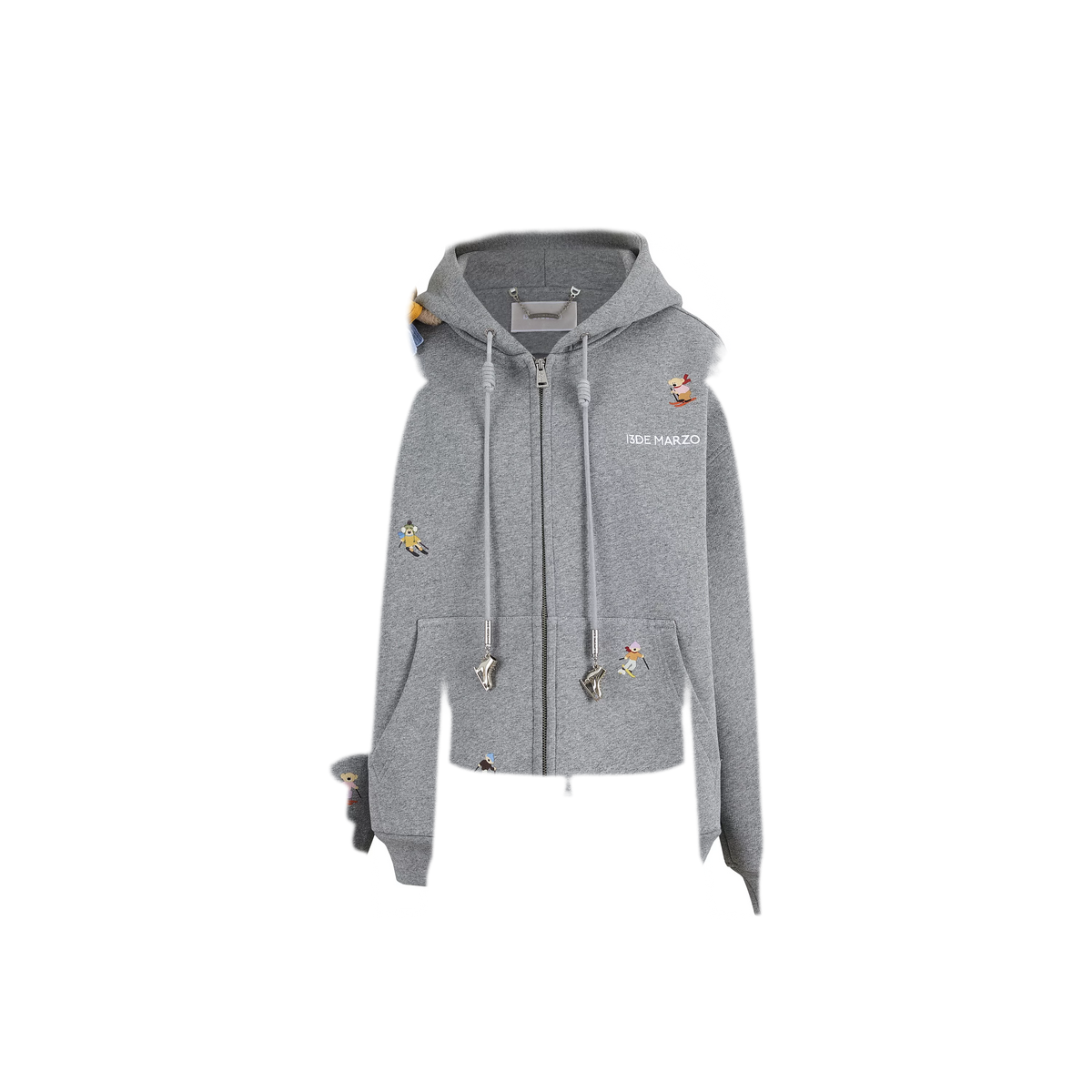 Snow Bear Printed Hooded Sweatshirt