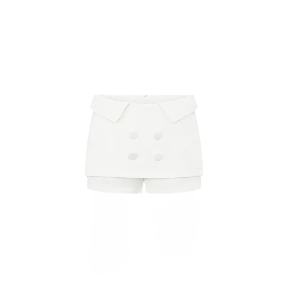 Lustrous Folded Skort Set