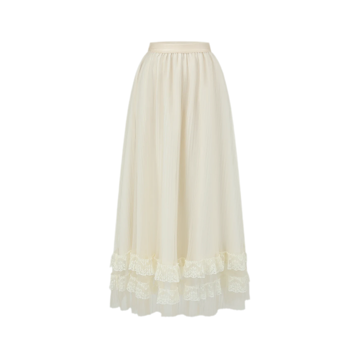 Lace Ruffle Fitted Top