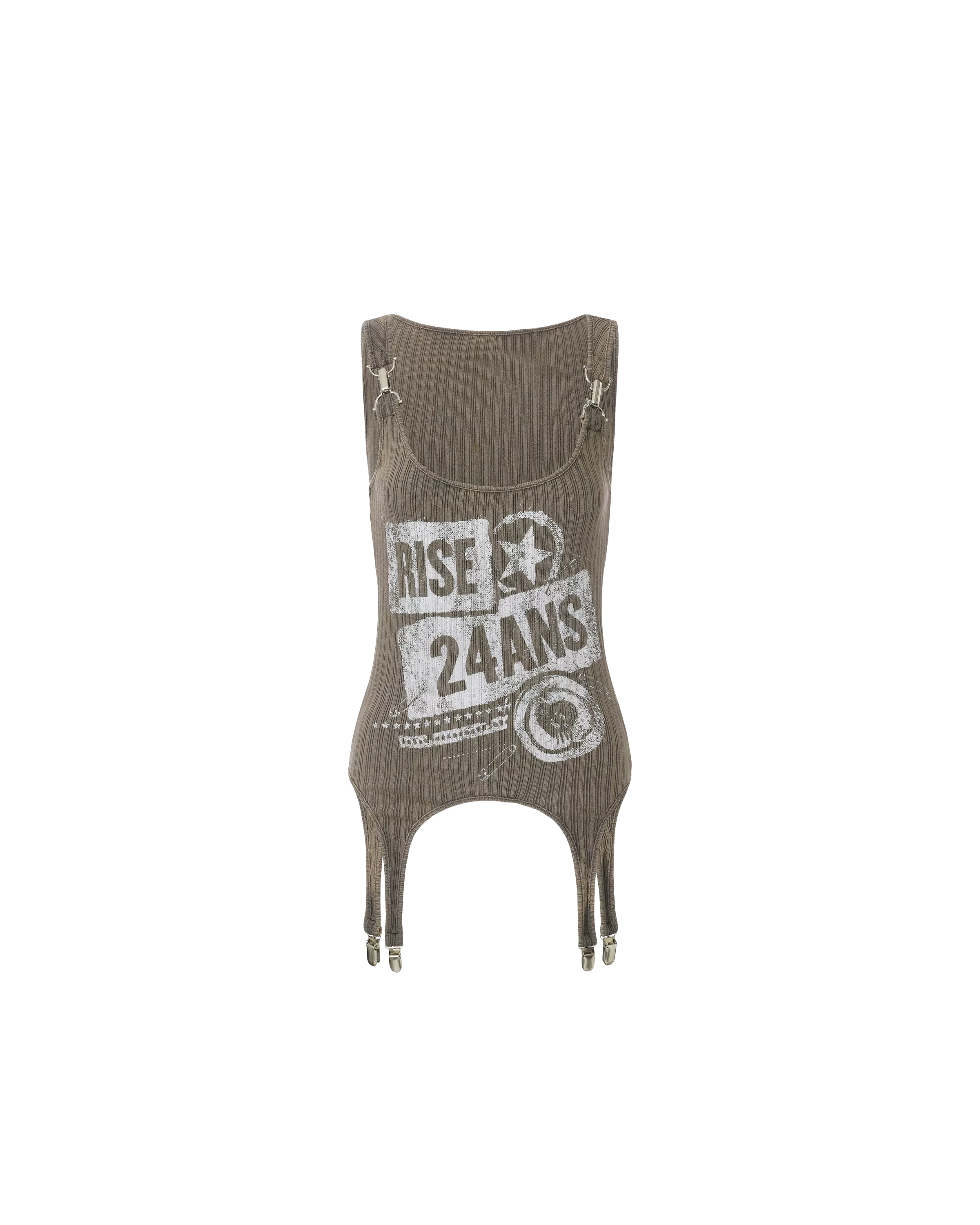 Lightweight Spicy Girl Tank Top with Distressed