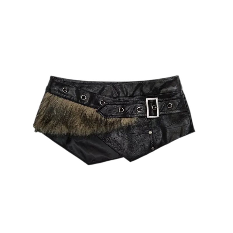 Star Plaid Raw-Edge Skirt
