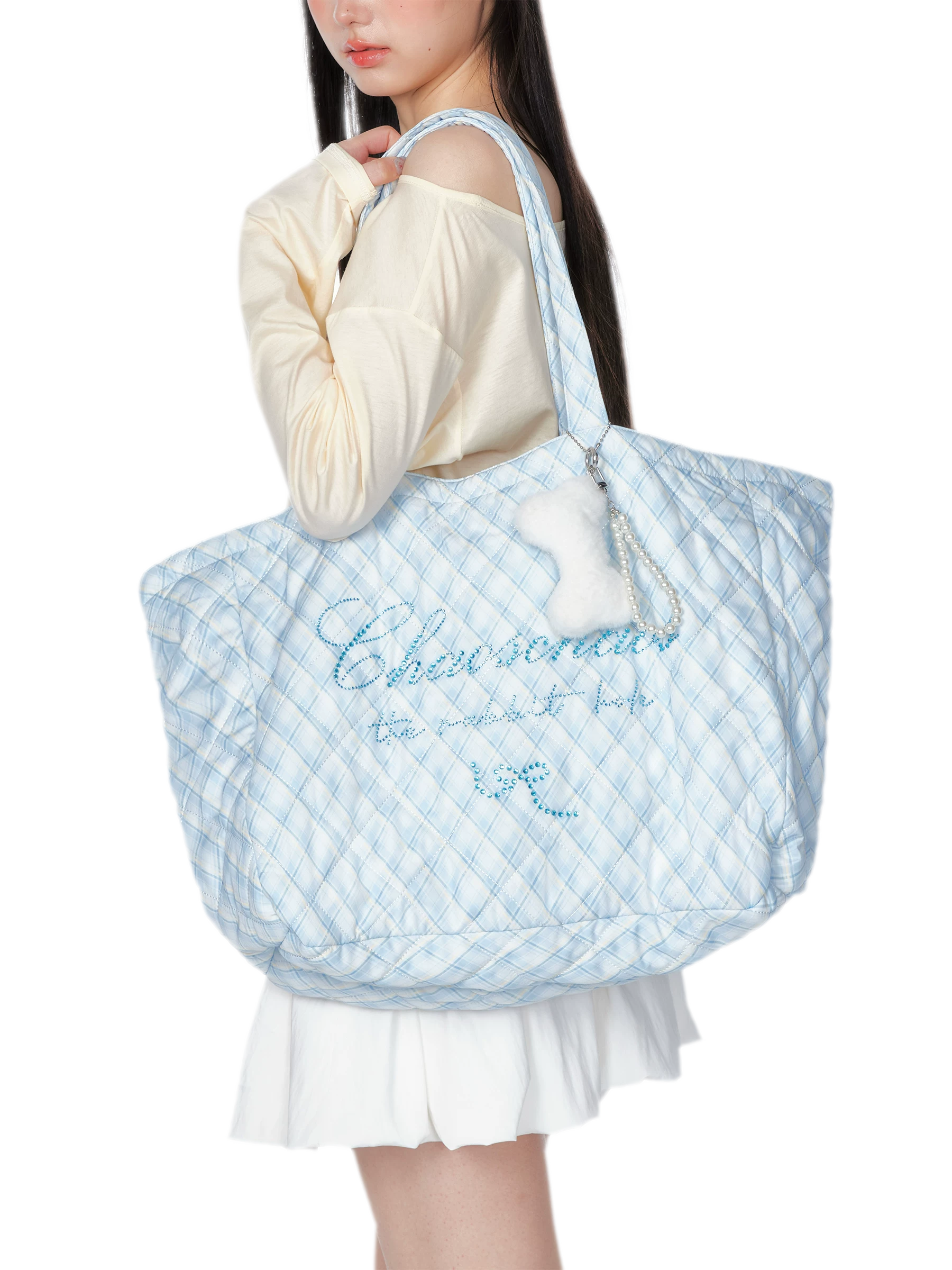 Diamond Quilt Tote Bag