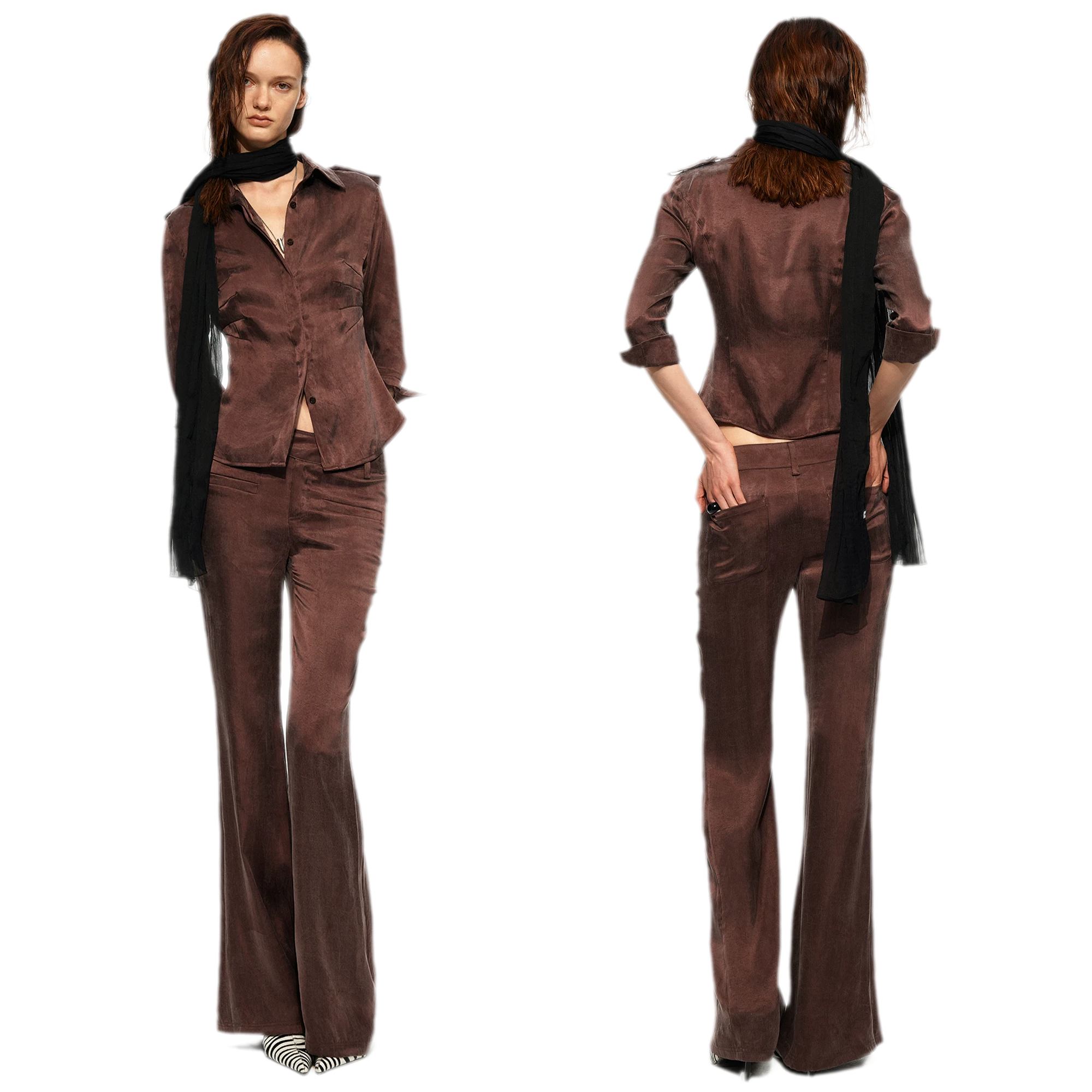 Tencel Shirt Pants Set