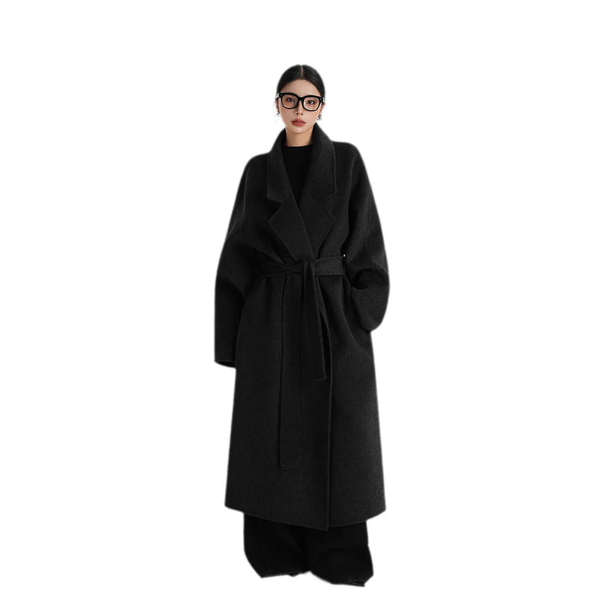 Hand-Sewn Belted Wool Coat