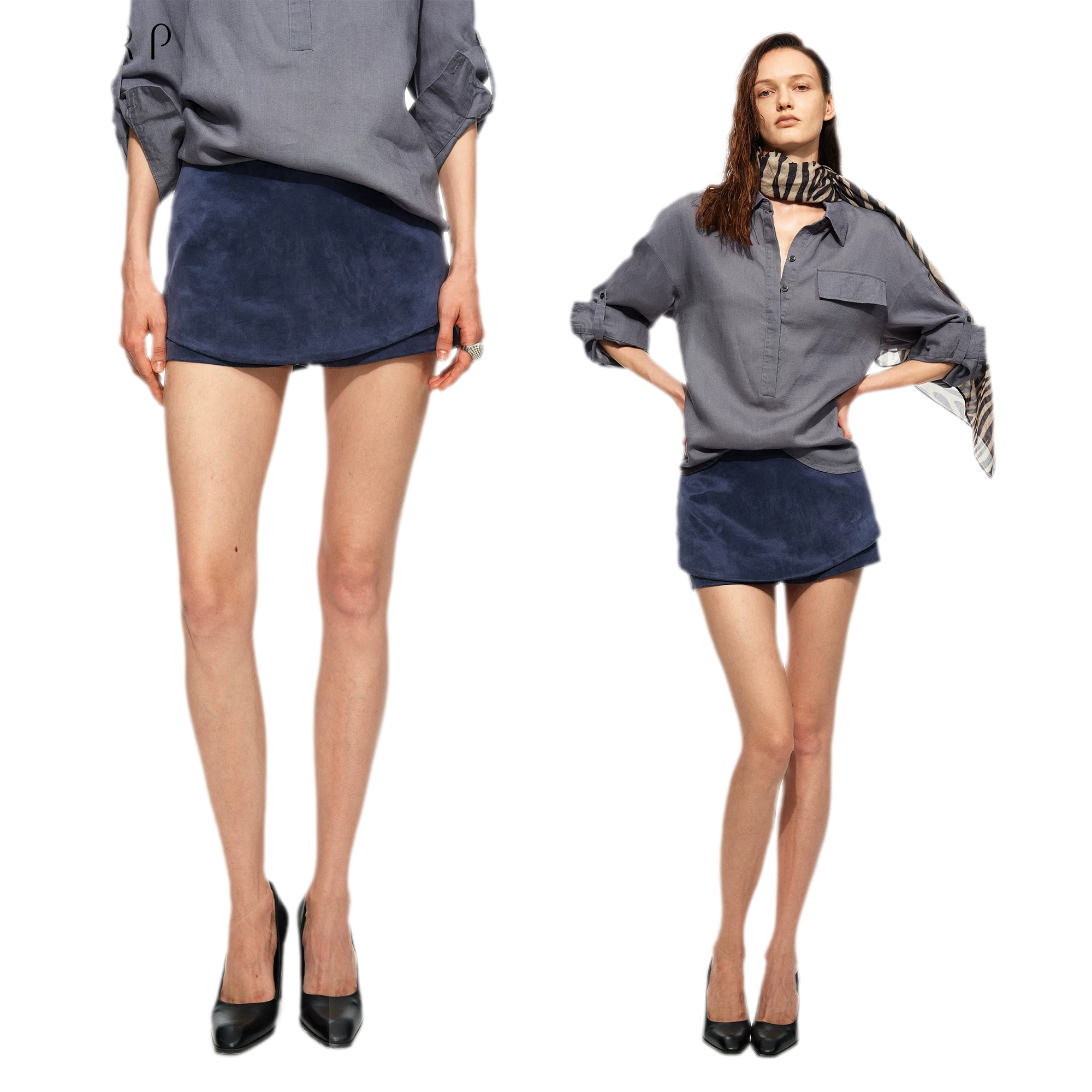 Tencel Acetate Skort Shorts
