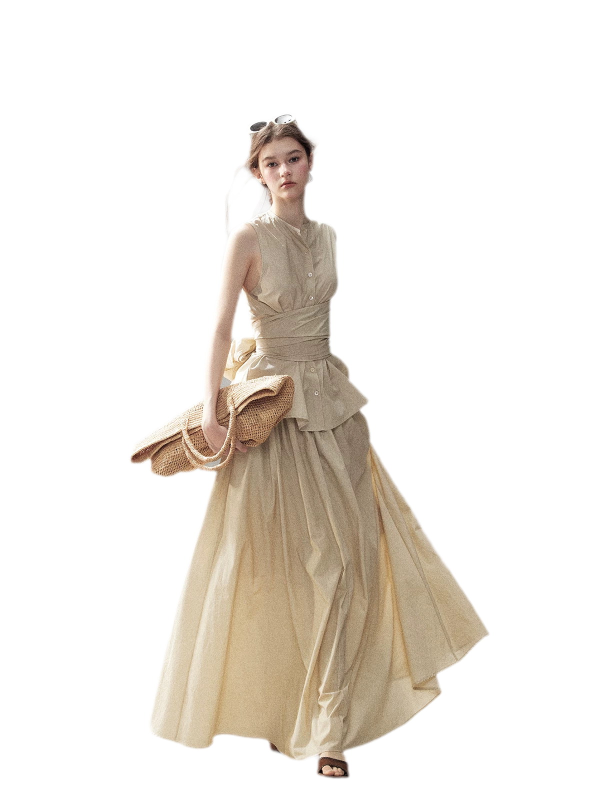 Lace Trim Skirt Set