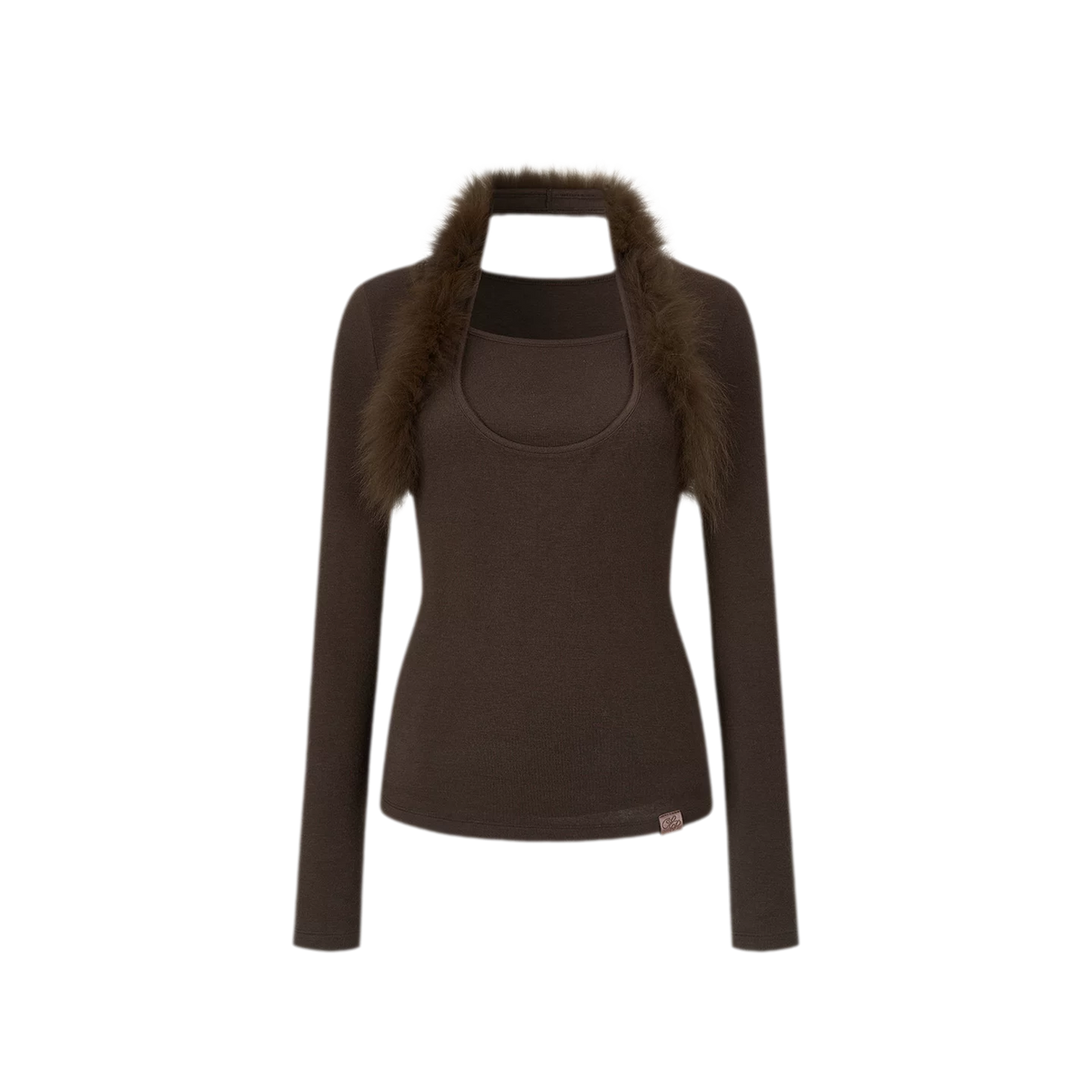 Fox Fur Layered Halter Top