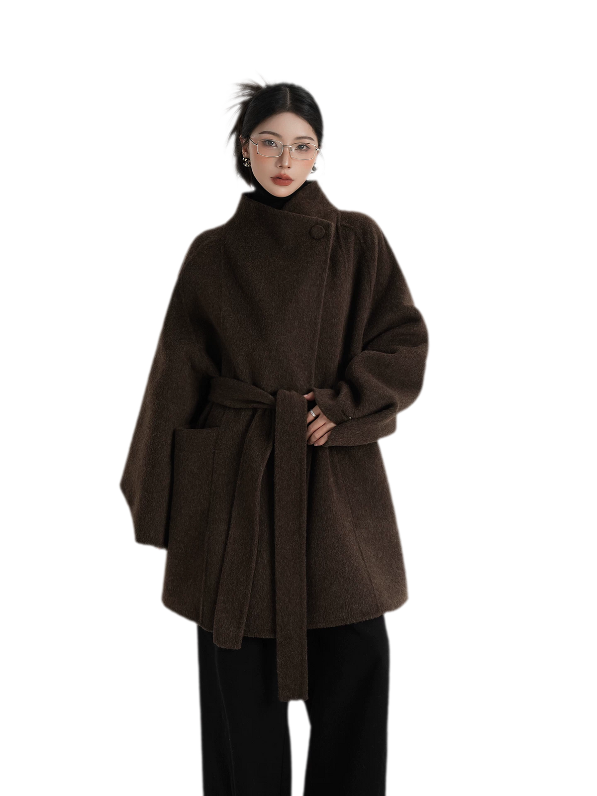 Hand-Sewn Belted Wool Coat