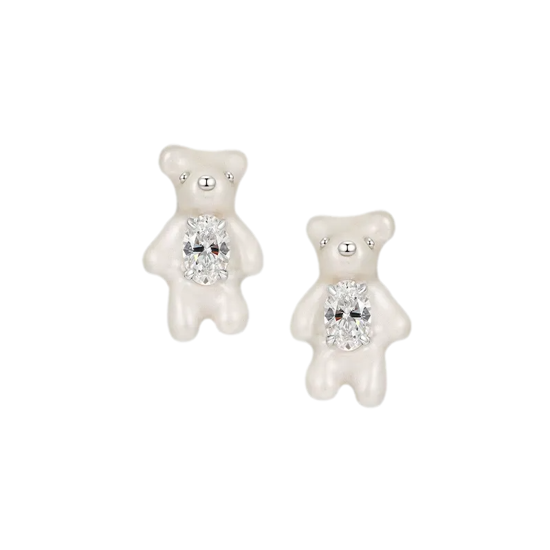 Graduated Pearl Bear Necklace