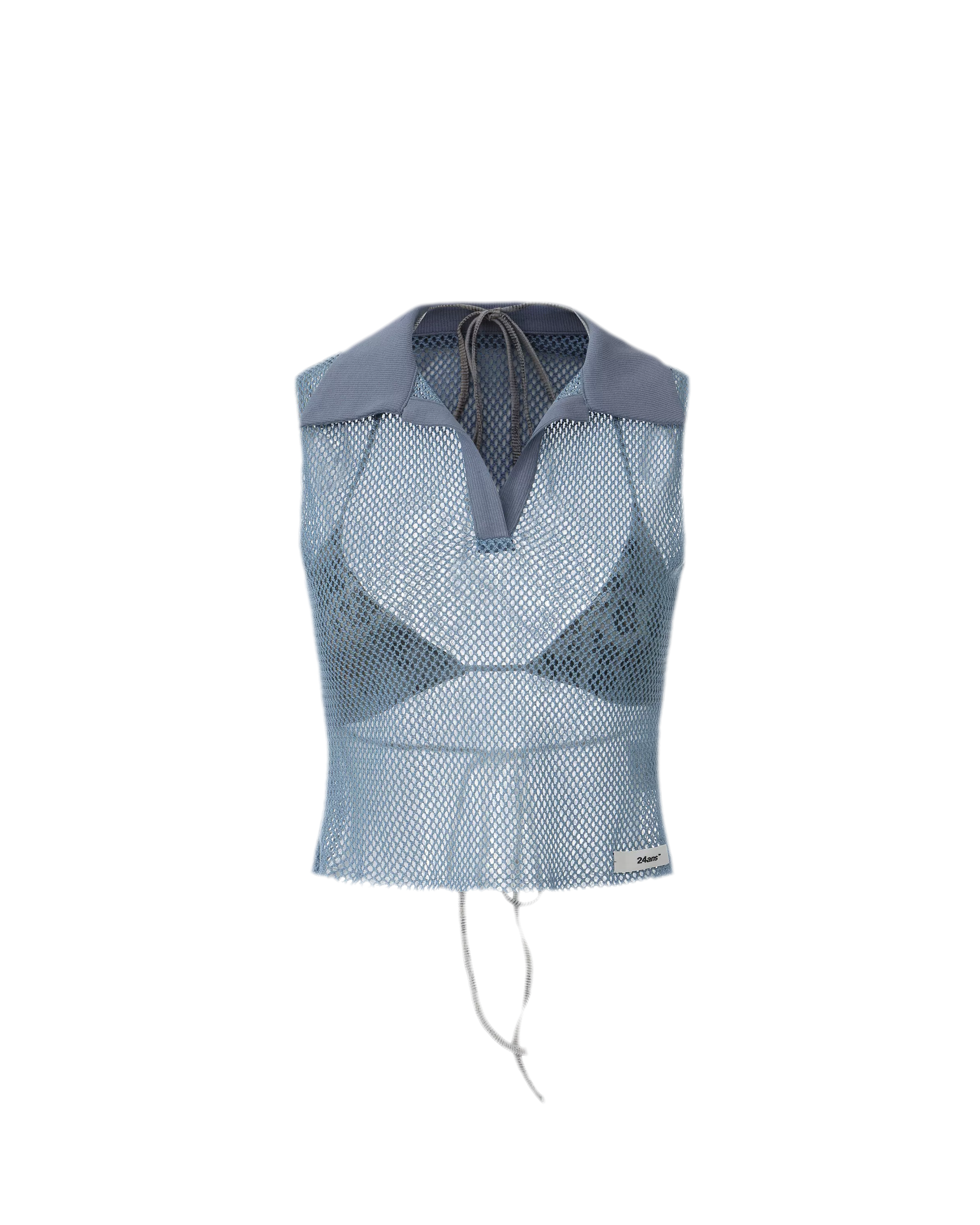 24ANS Mesh Polo Tank Set – Blue