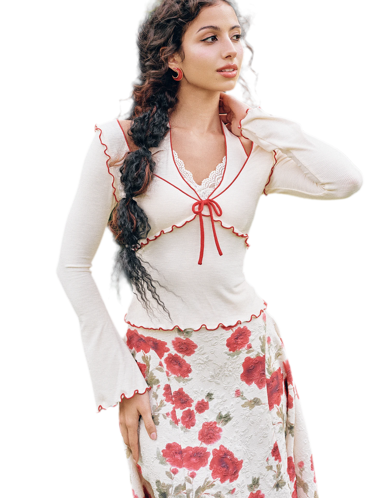 Jacquard Floral Dress Set