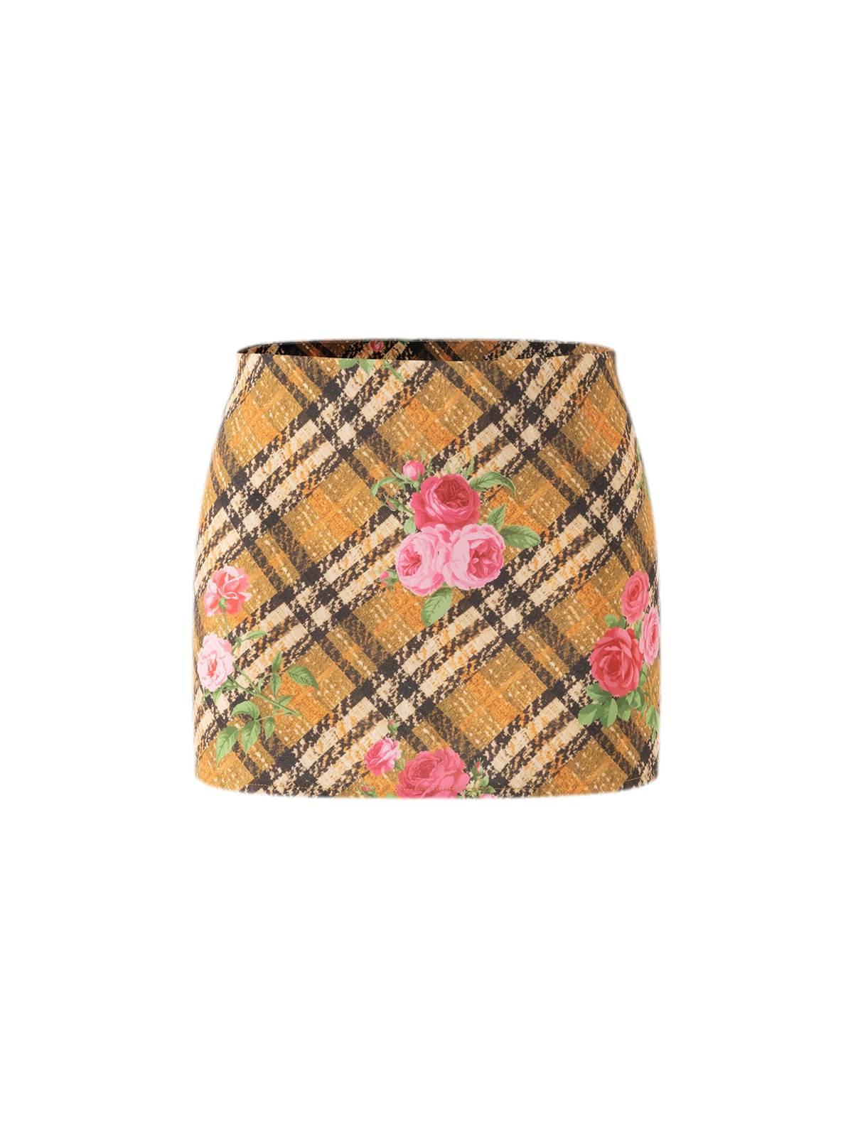 Textured Cape Plaid Skirt Set