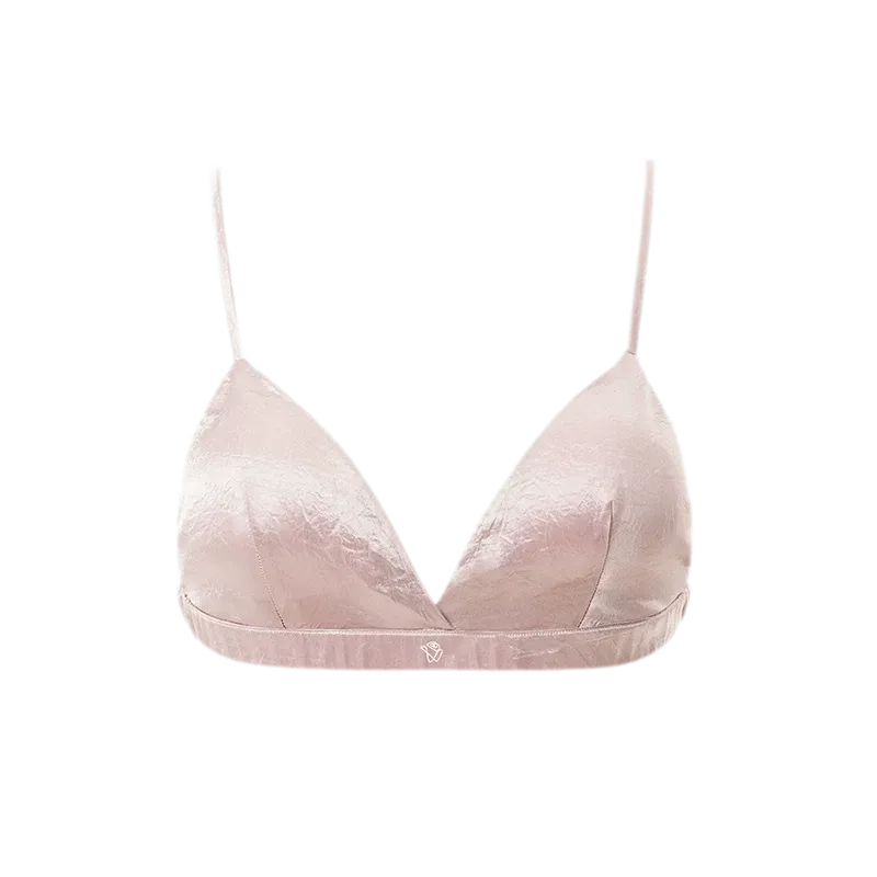 Crinkled Acetate Triangle Bra