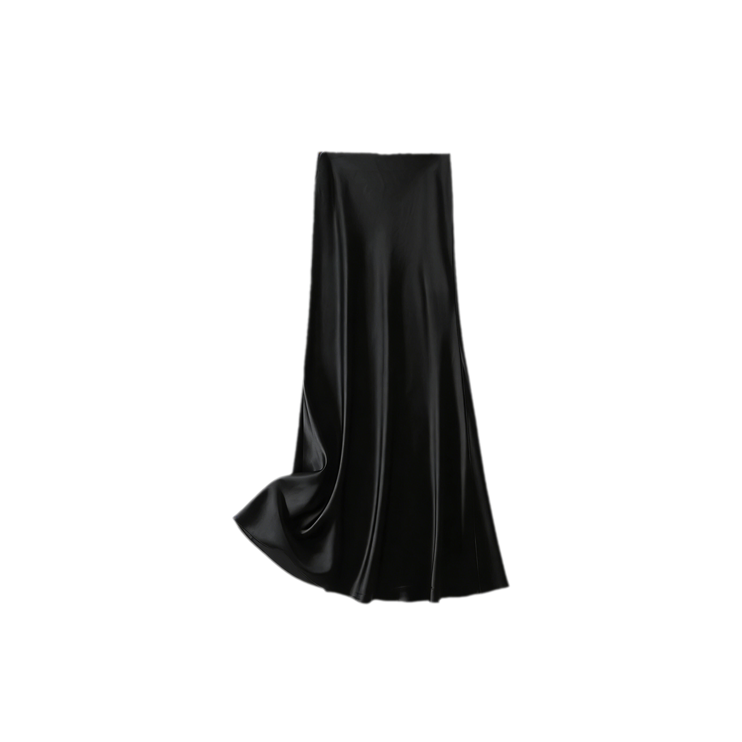 Satin Fishtail Midi Skirt