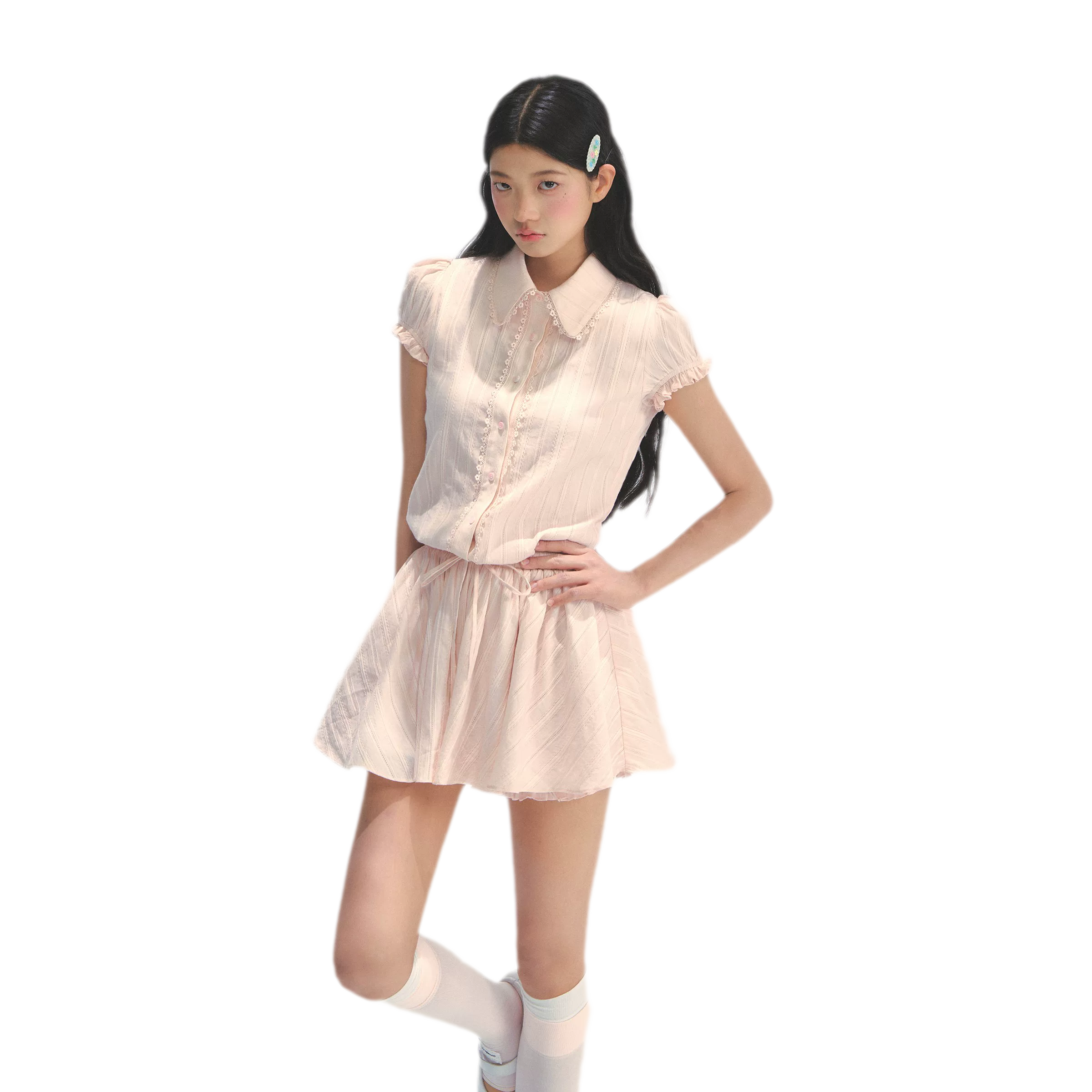 Cotton Waist-Shaping Shirt Dress