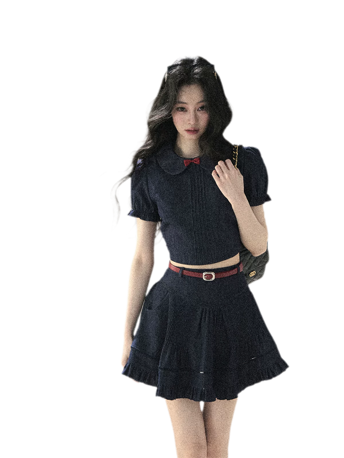 Seaside Pintuck Denim Set