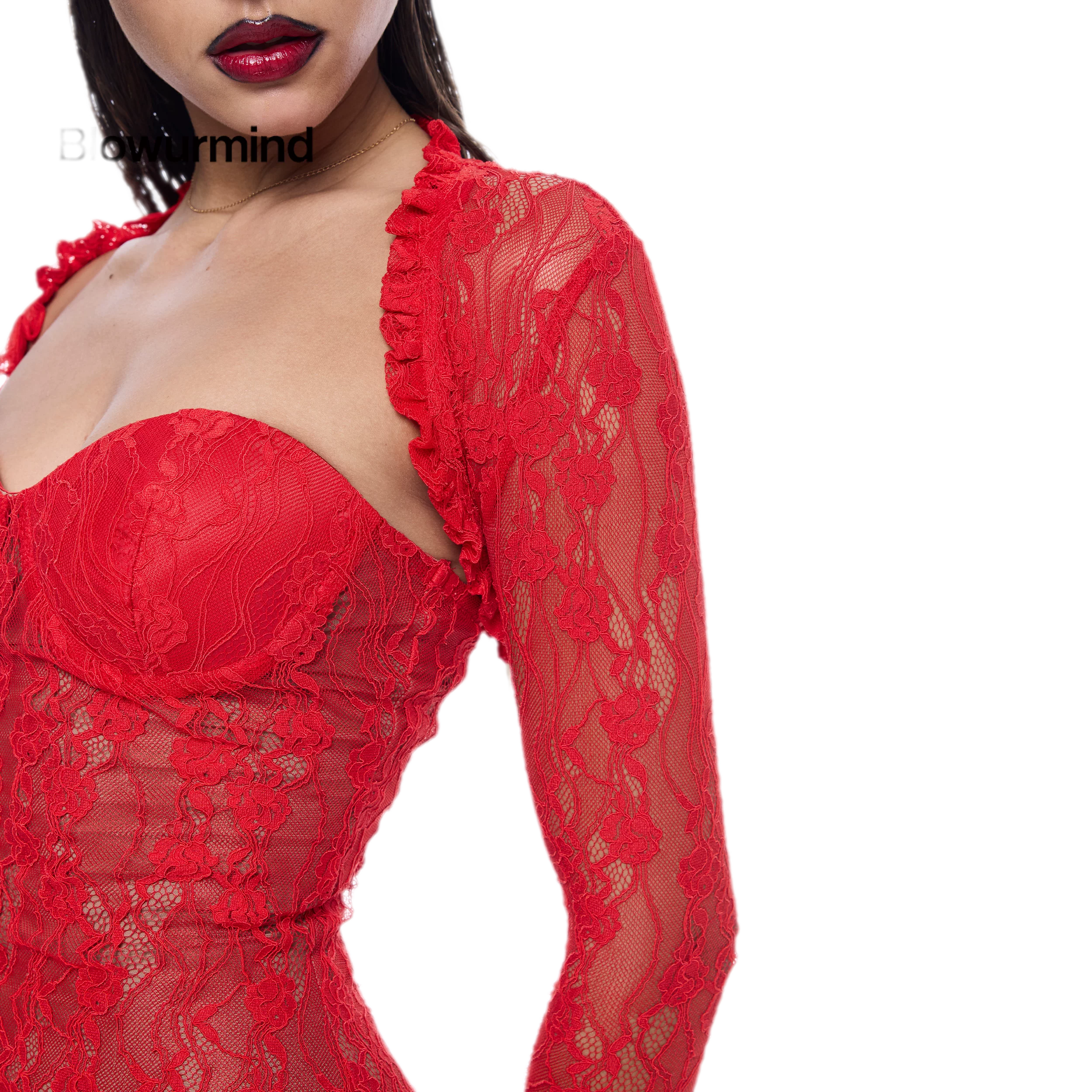 Lace Mermaid Maxi Dress