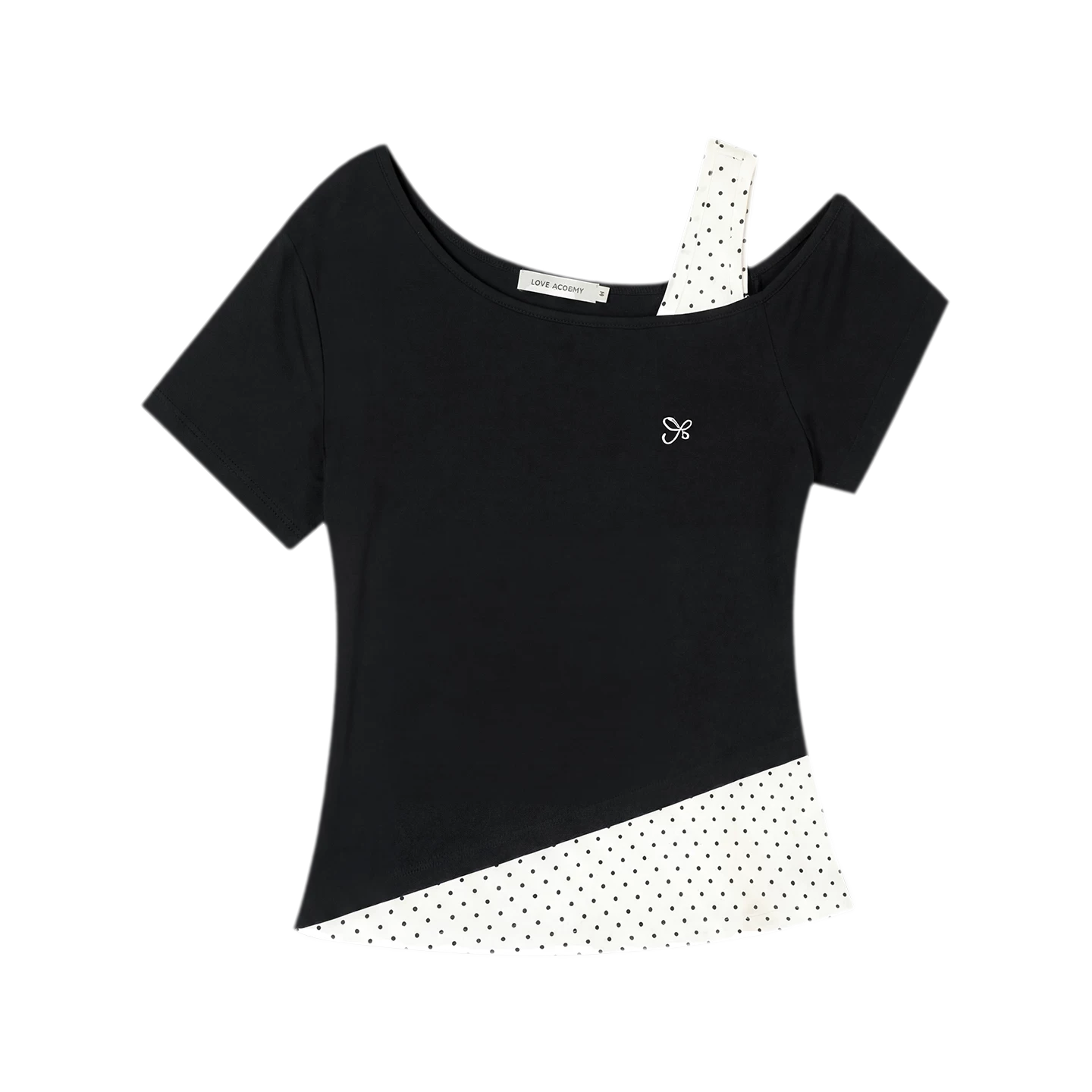 Lyocell Polka Faux Two-Piece Set