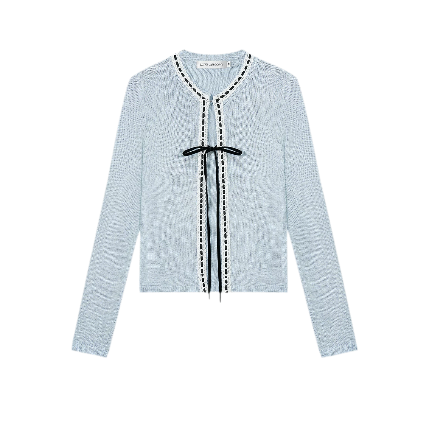 Fine Knit Contrast Trim Cardigan
