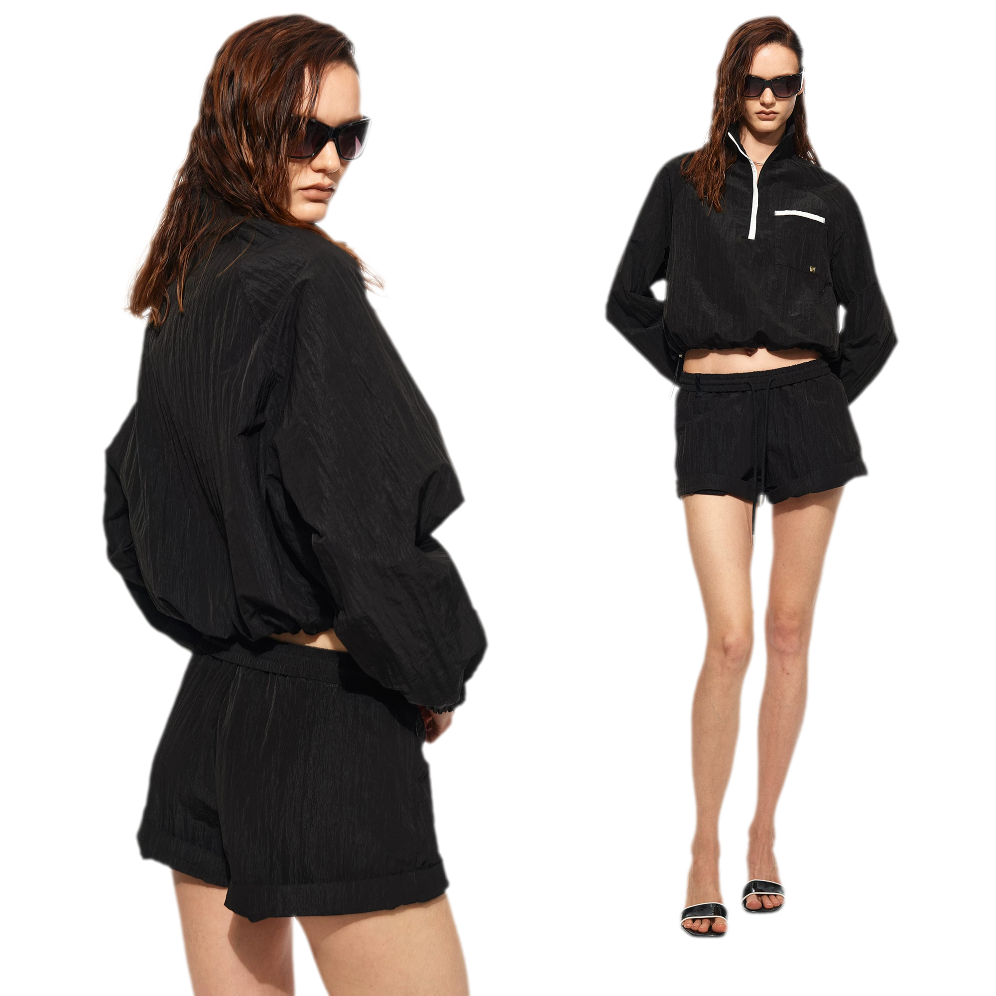Sun-Protective Raglan Shorts Set