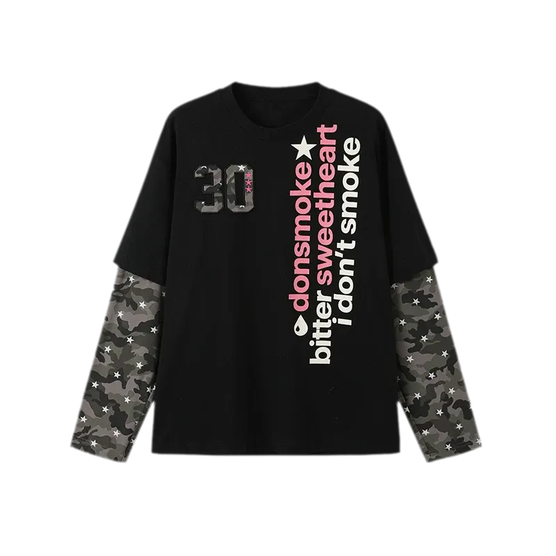 Sorona Oversized Contrast-Sleeve T-Shirt