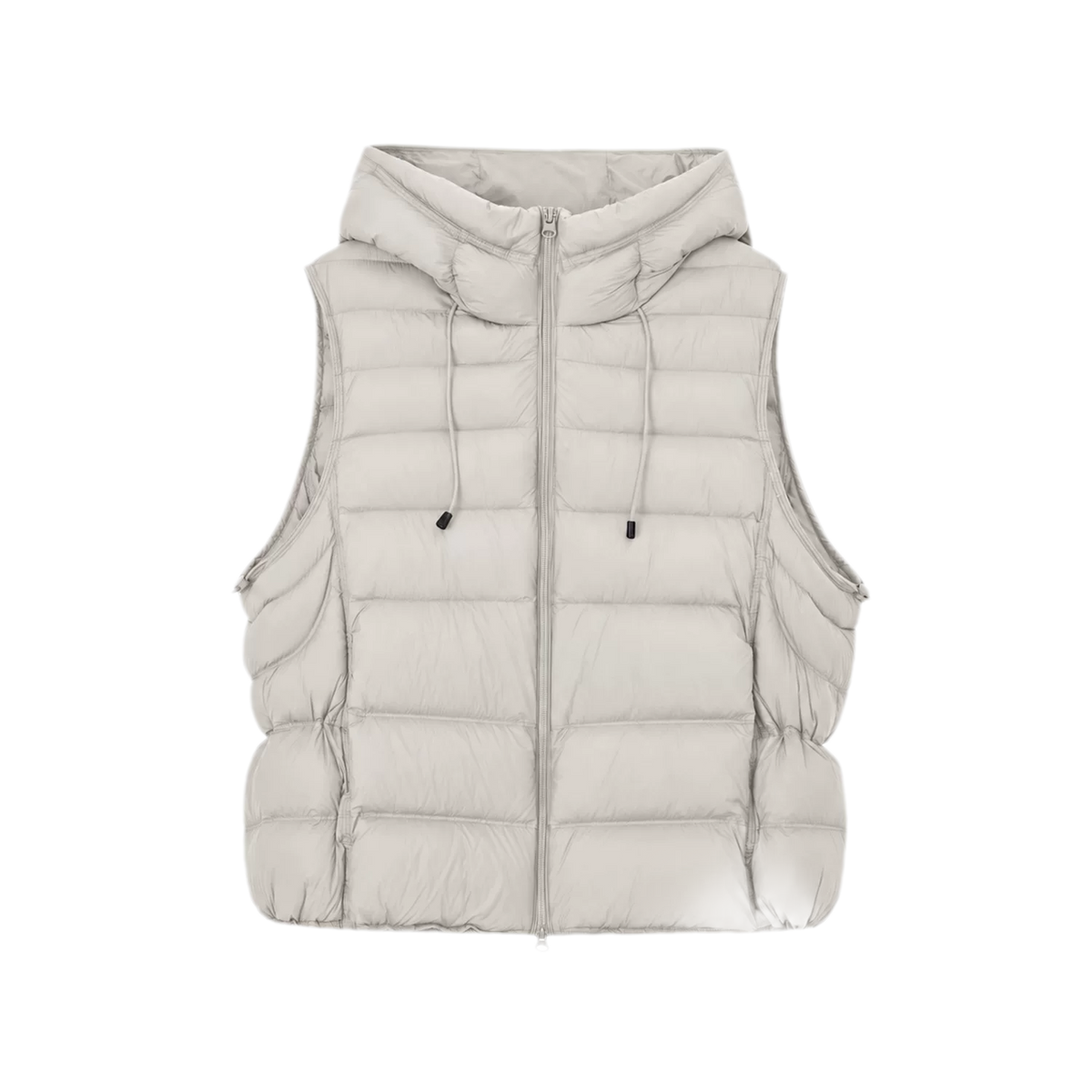 Cropped Hooded Duck-Down Vest
