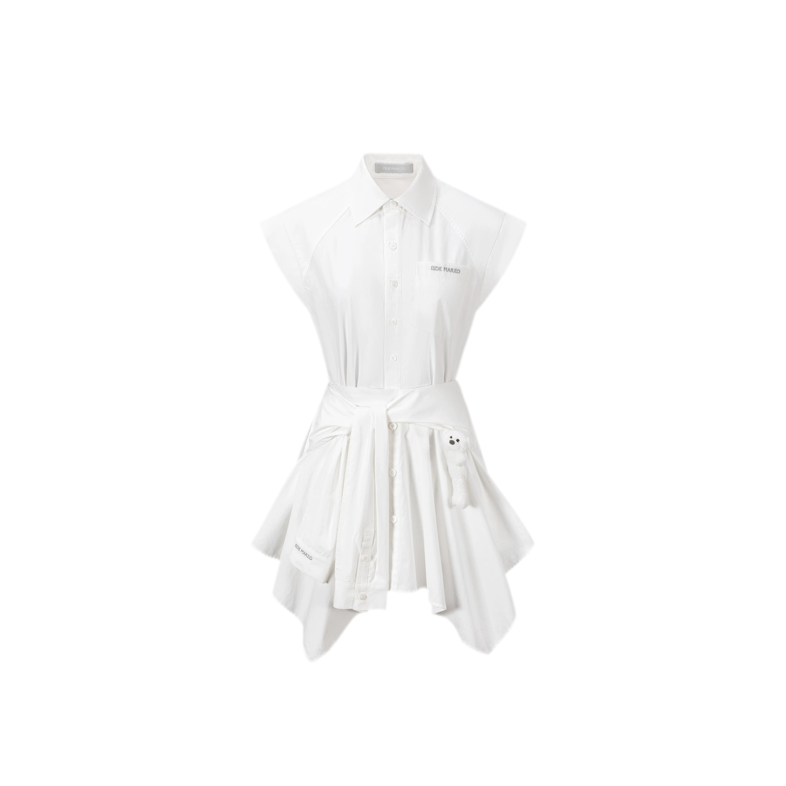 Deconstructed Shirt Dress Two-Piece Set