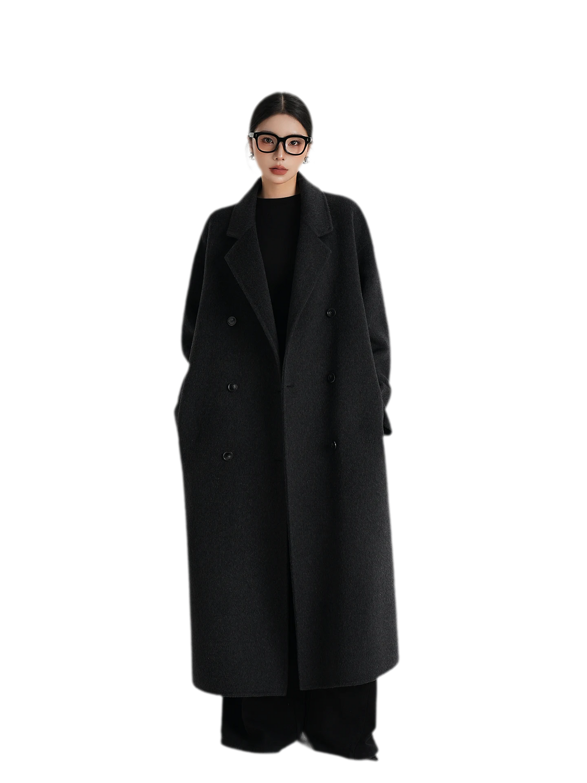 Fuzzy Wool Oversized Long Coat