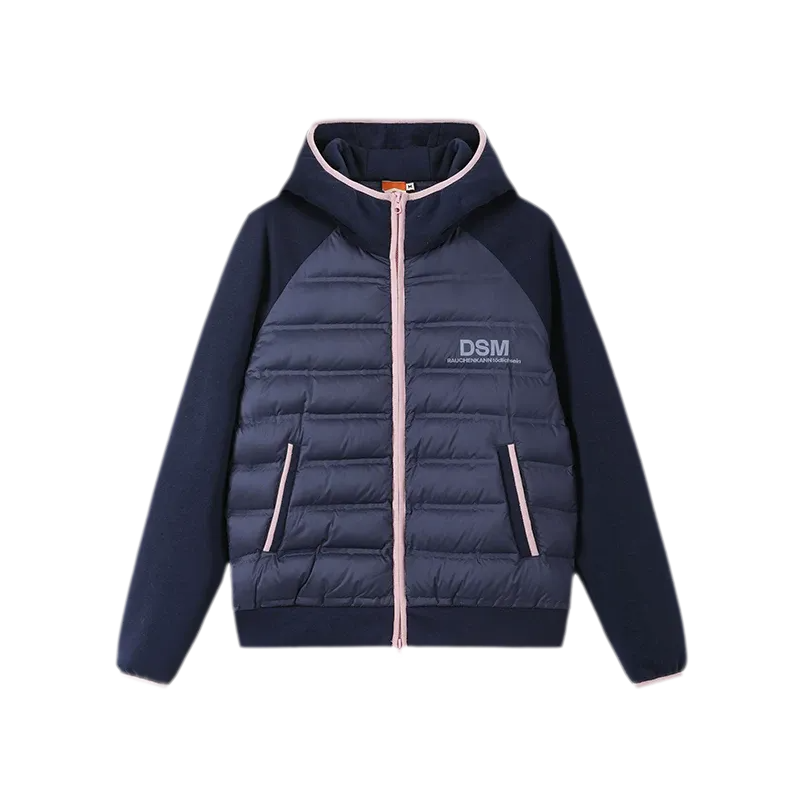 Contrast-Bound Cropped Down Jacket