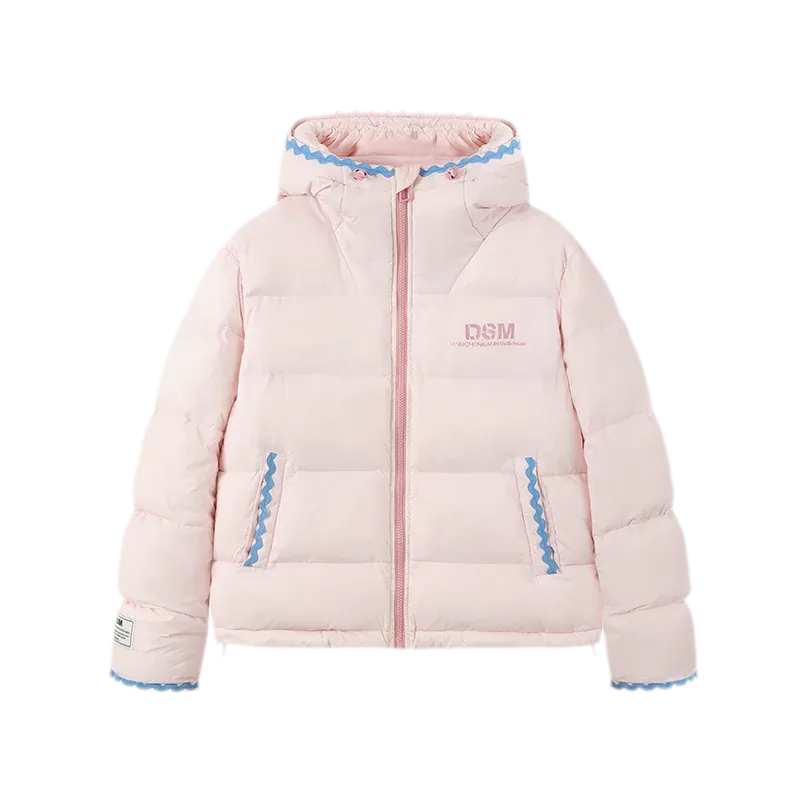 Glossy Nylon Hooded Puffer
