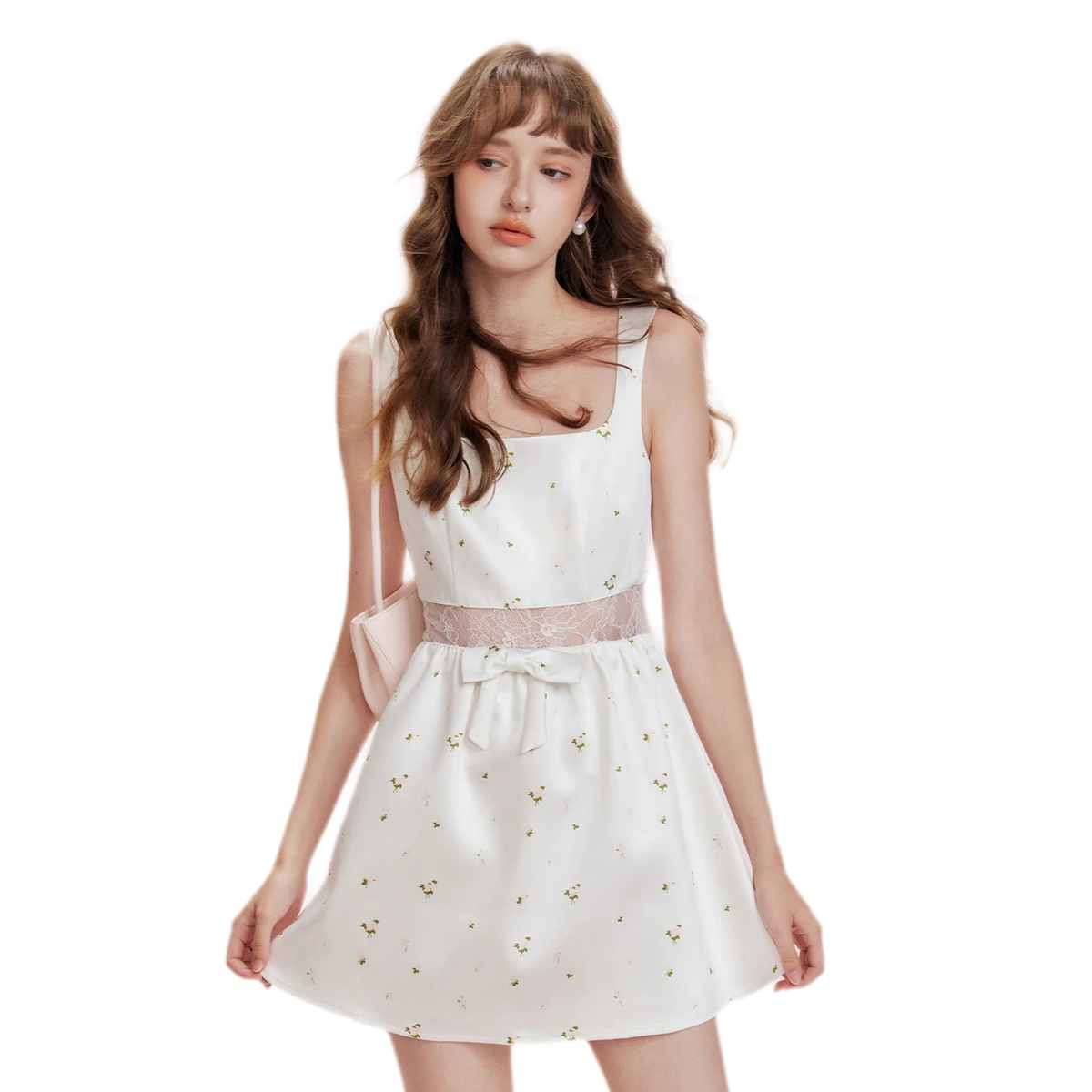 Lace Waist Satin Dress