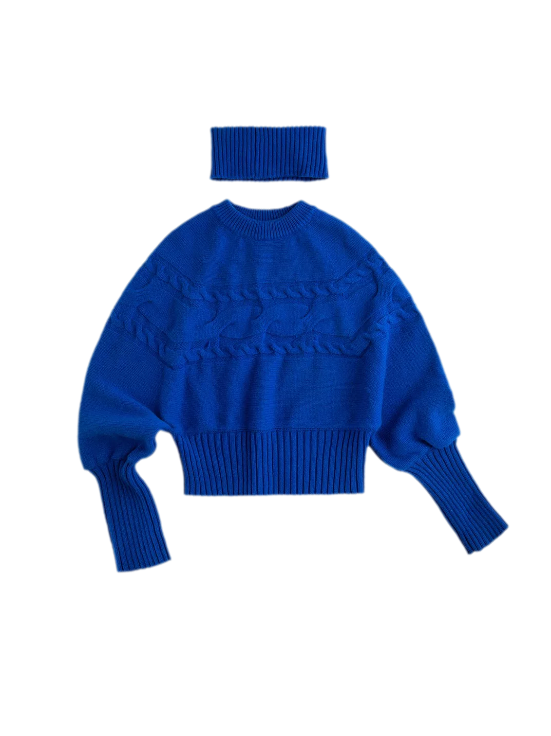 Kabelgebreide oversized coltrui