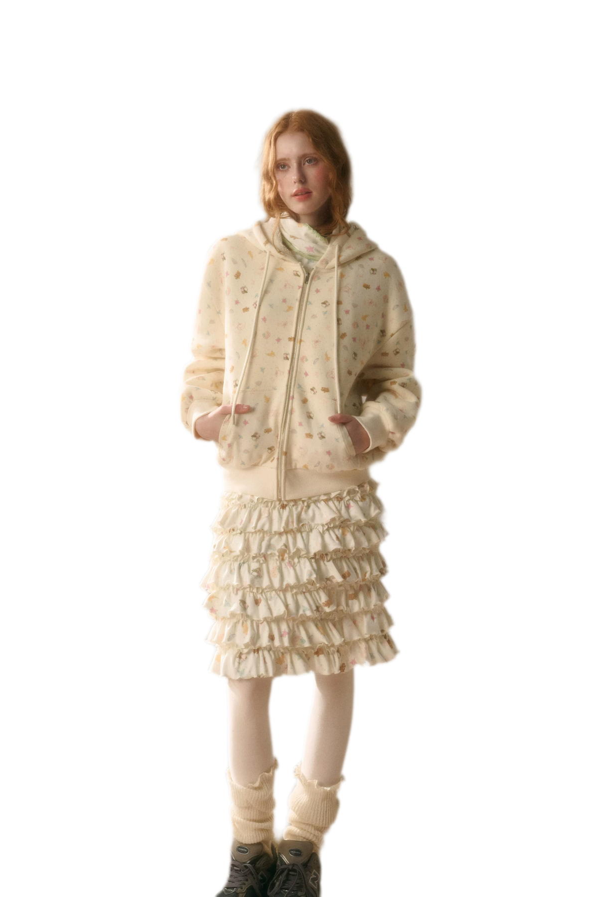 Printed Layered Cake Skirt