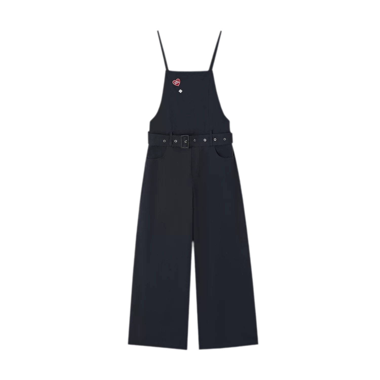 Relaxed Straight Bib Pants