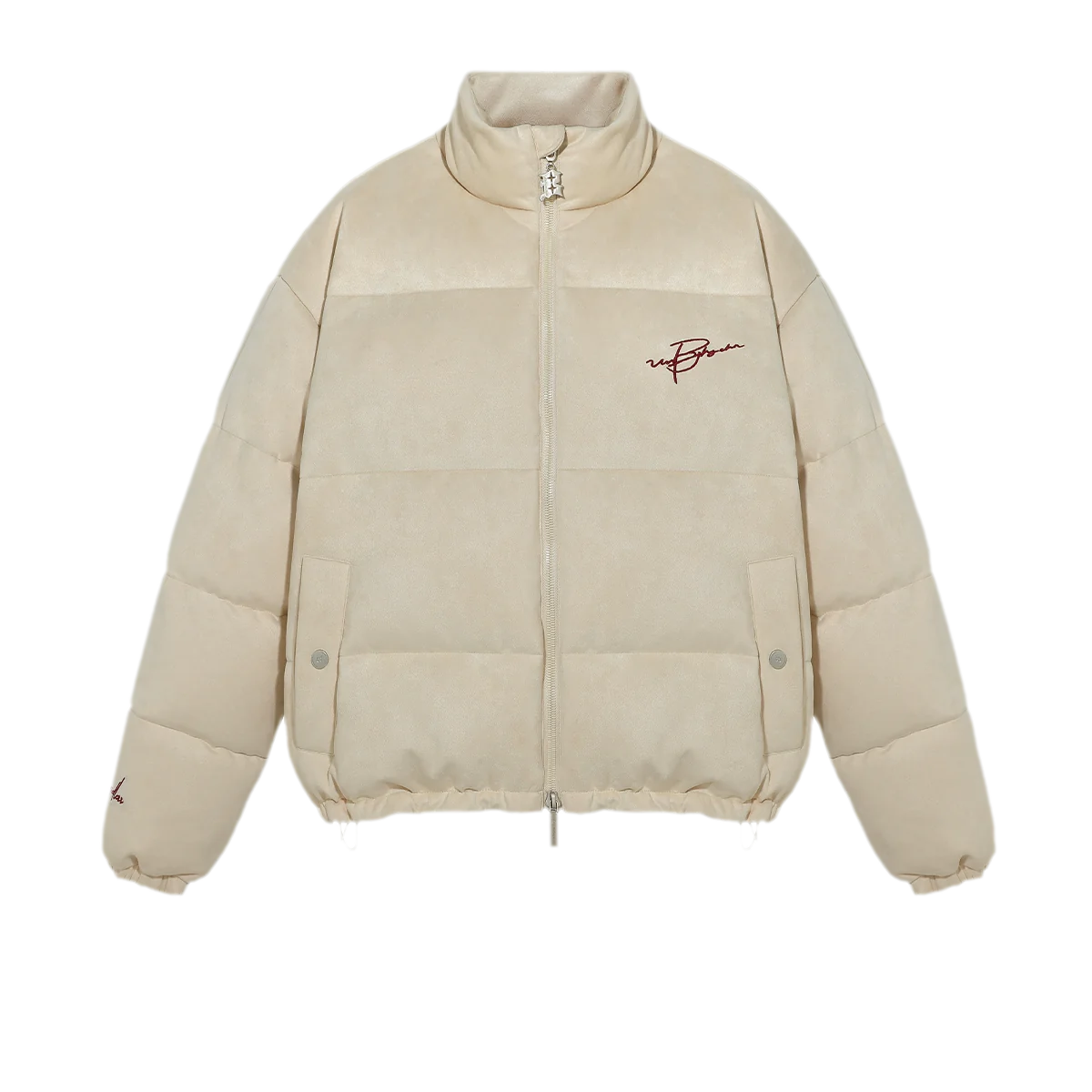 Suede Oversized Down Puffer Jacket