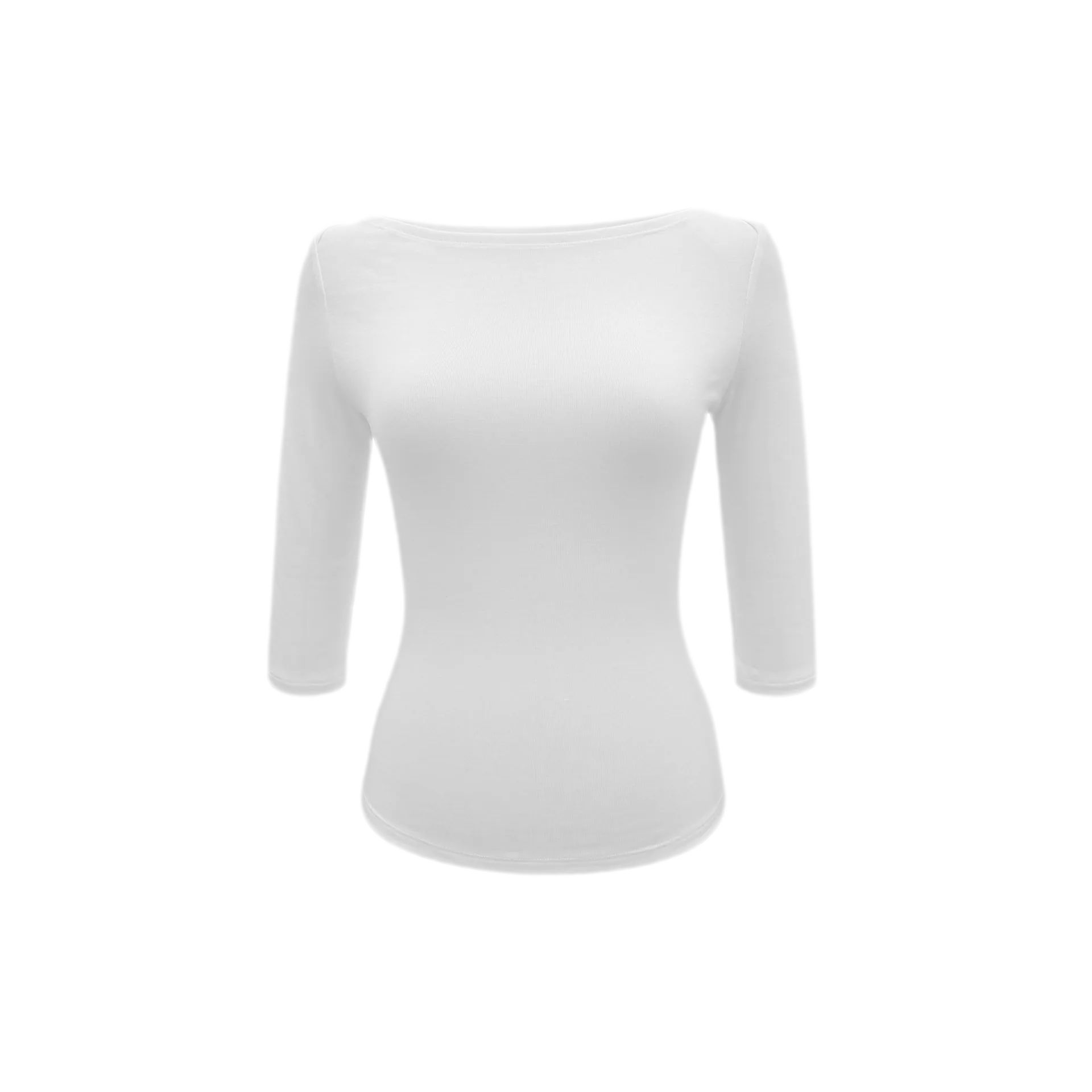 Lyocell Boat Neck Knit Top