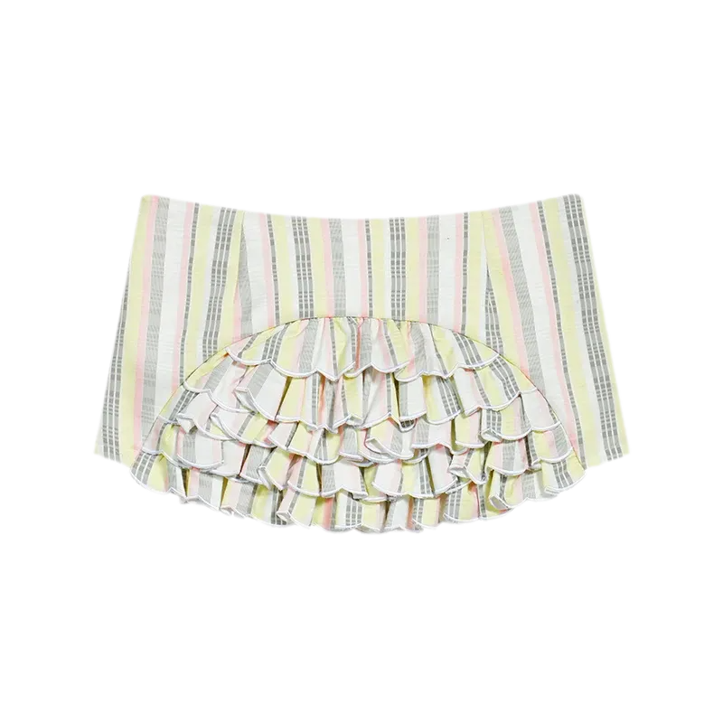 Ruffled Low-Rise Mini Skort