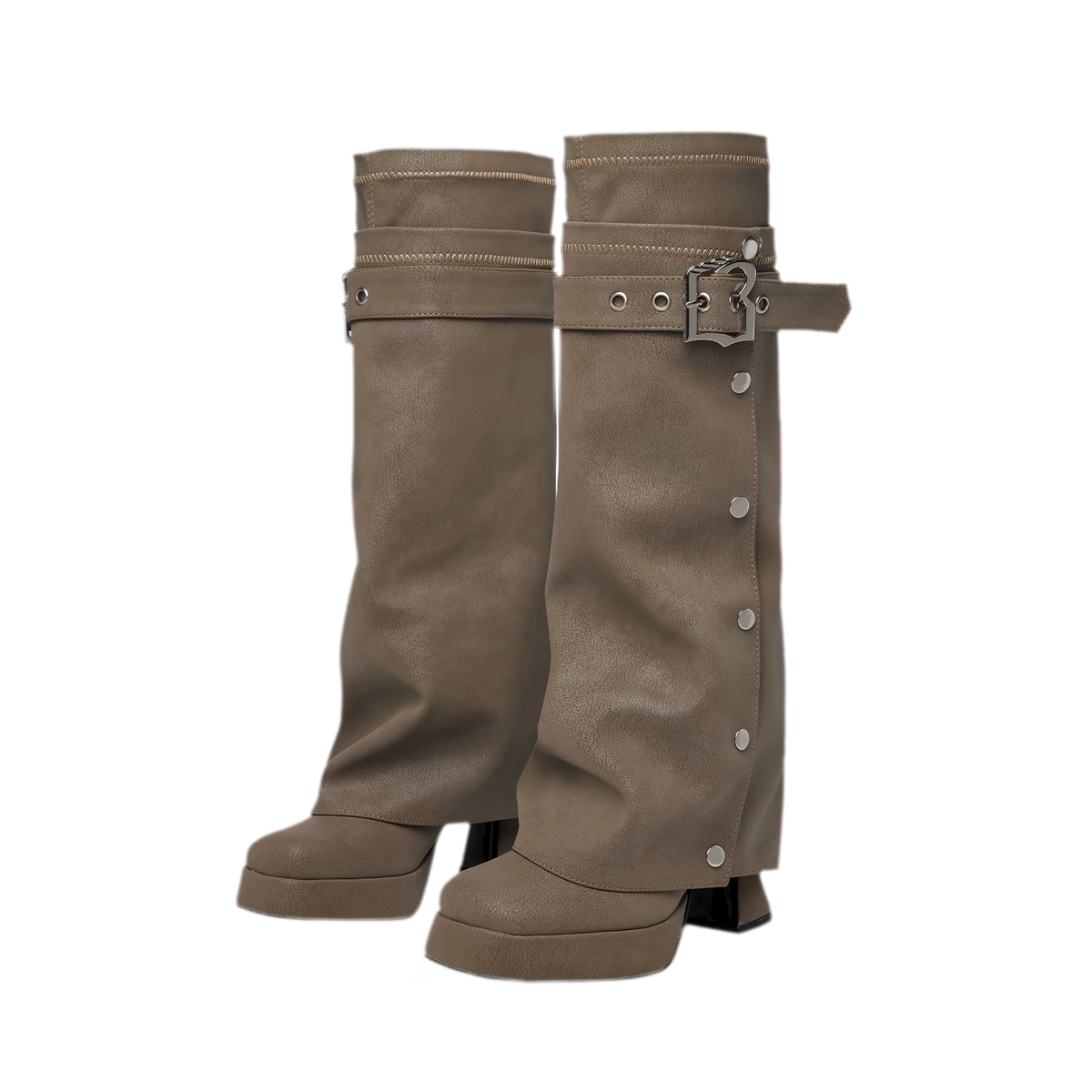 Lychee Textured Chunky Boots