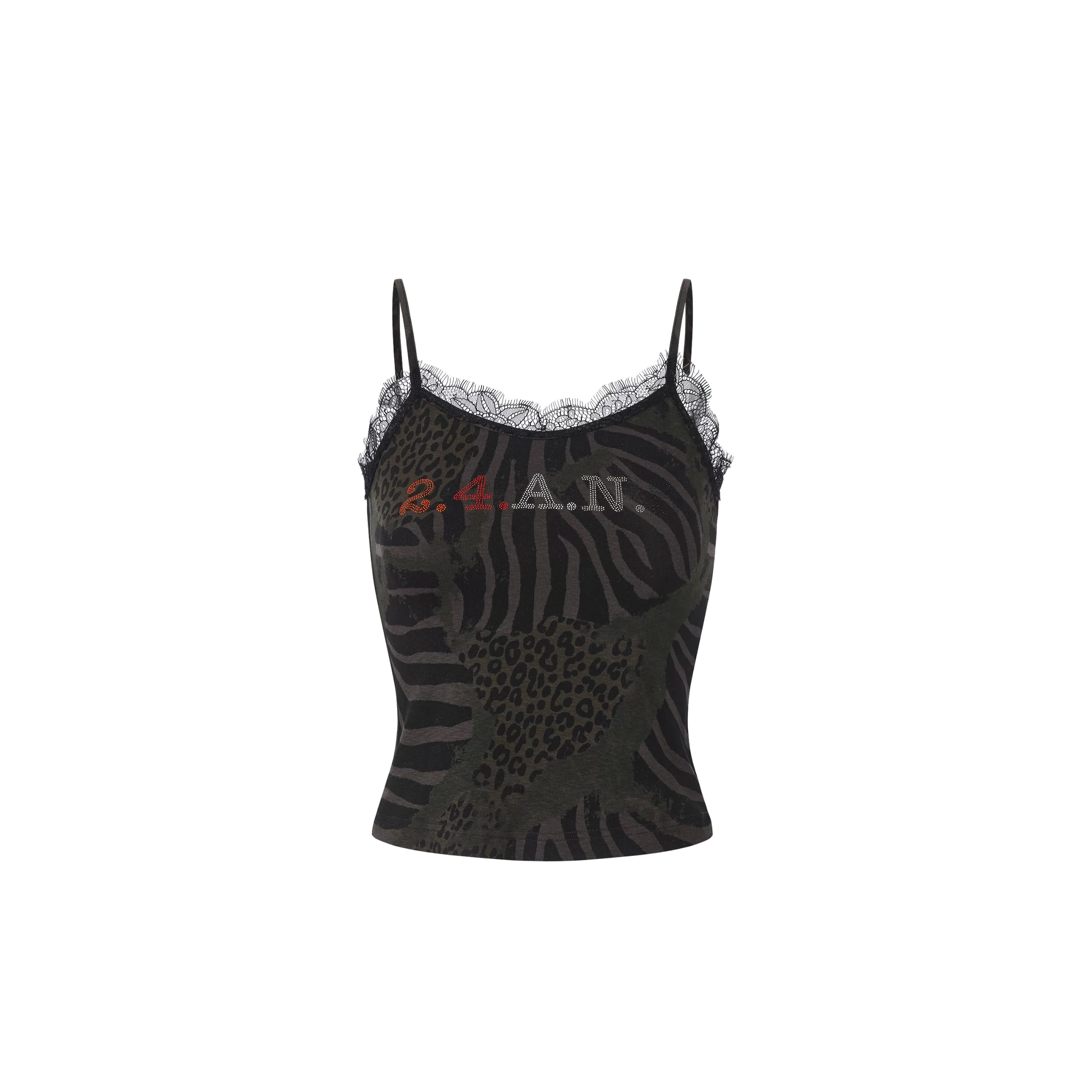 Gradient Print Camisole with Rhinestone Detail