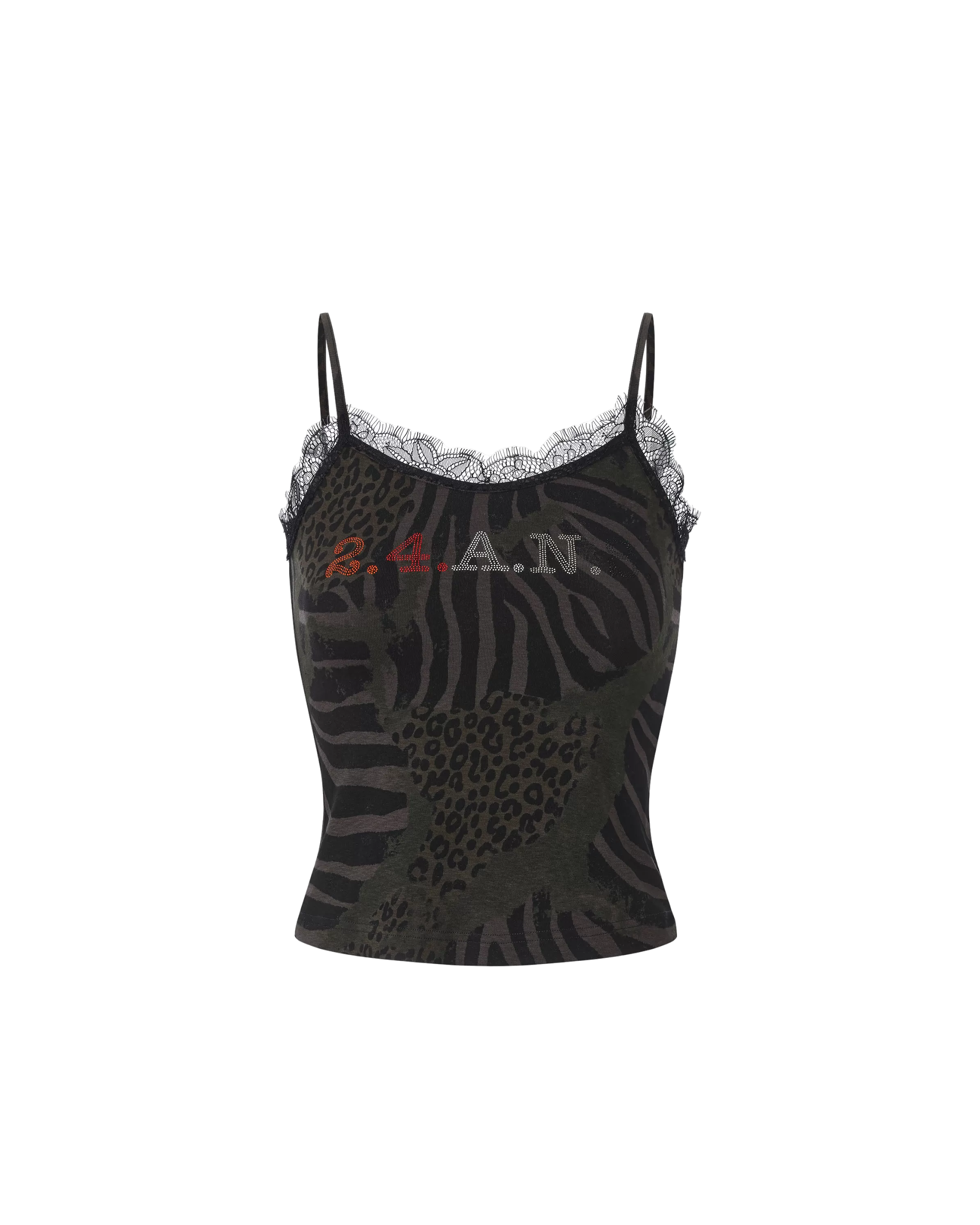 Gradient Print Camisole with Rhinestone