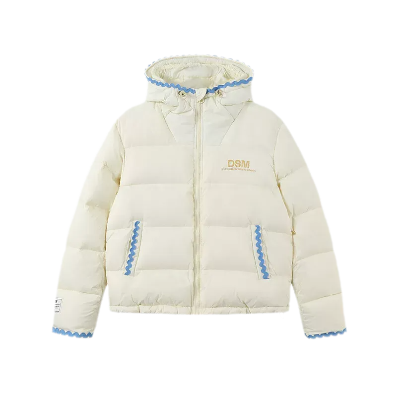 Glossy Nylon Hooded Puffer
